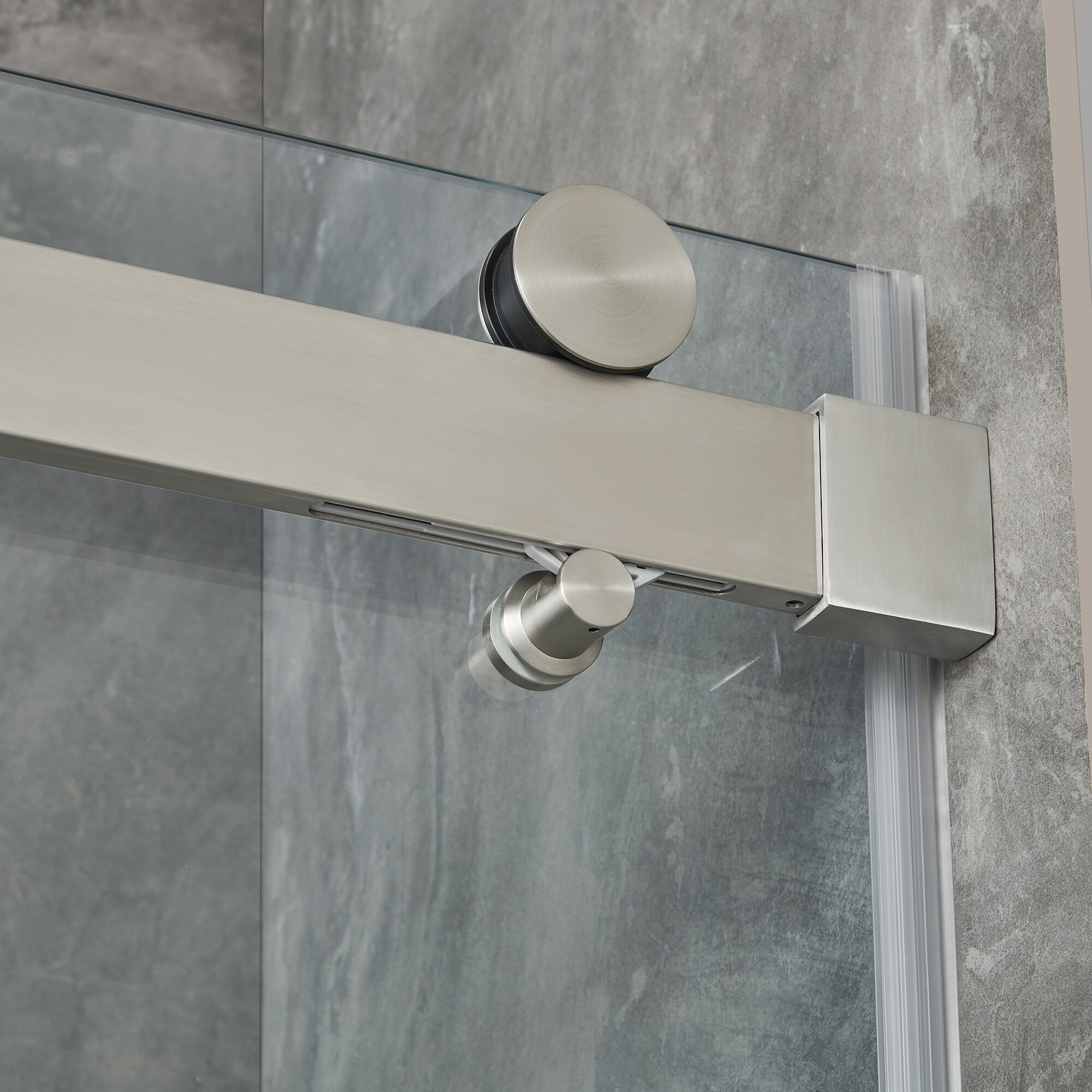 Bel 32" x 60" Satin Nickel Frameless Alcove Shower Kit