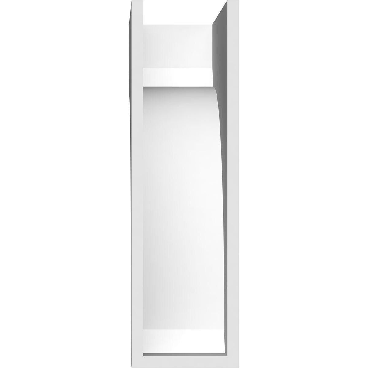 White Architectural Grade PVC Decorative Corbel 12"H x 3"W x 8"D
