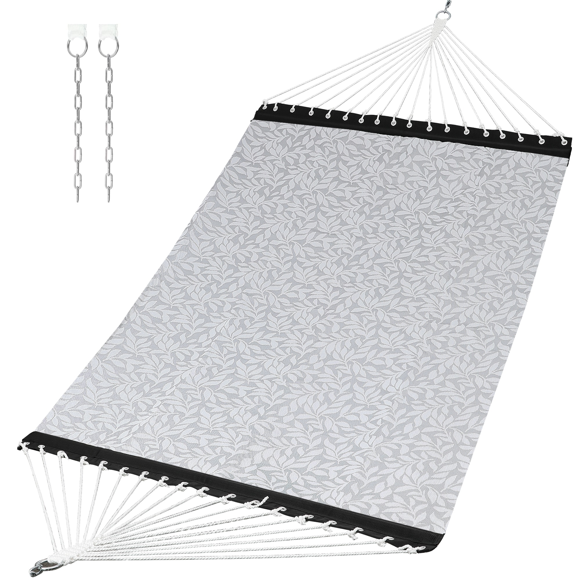 Patio Watcher LS-HK-T4-GRAY Teslin Hammock Gray and white jacquard Quilted Hammock