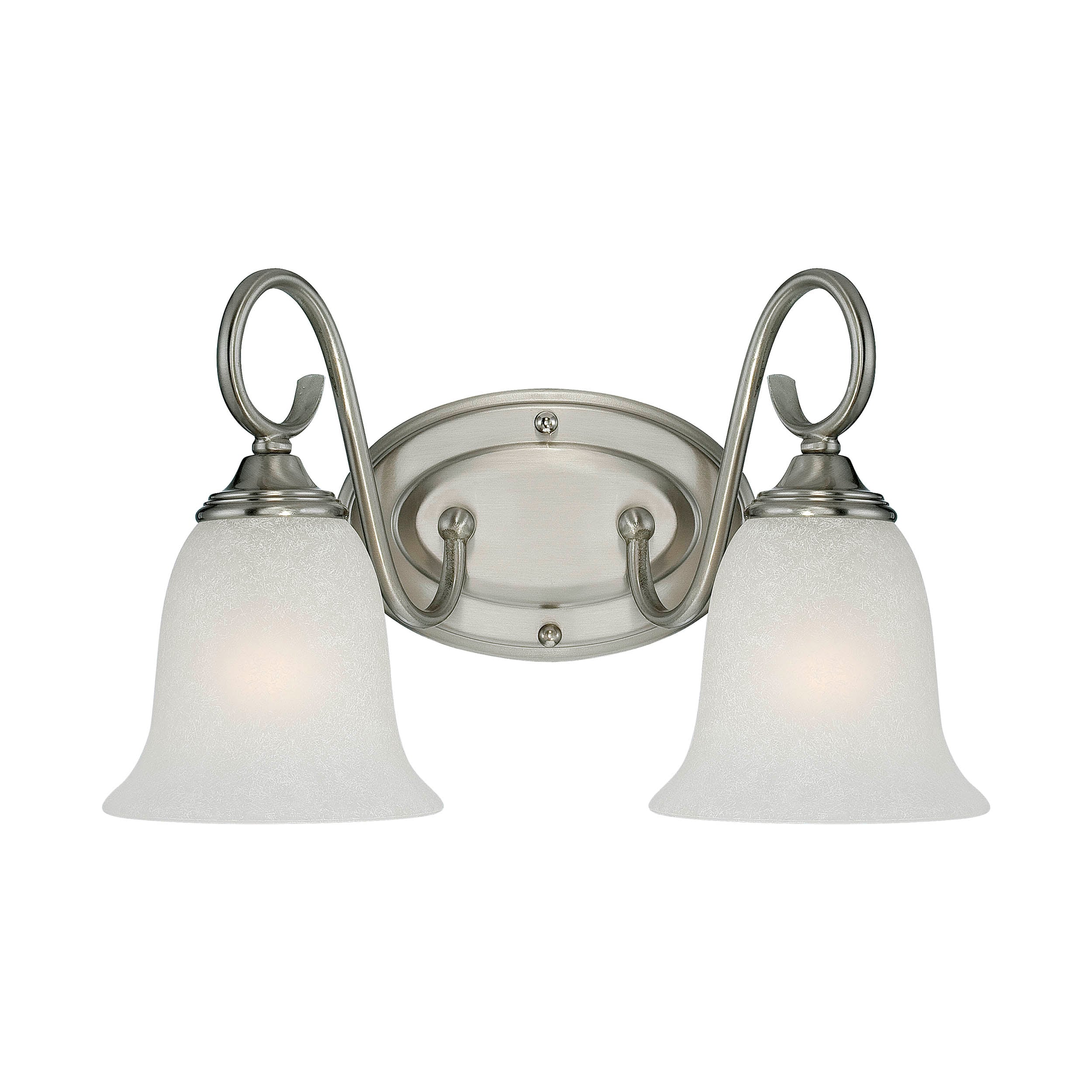 Millennium Lighting 1182-SN 9-in 2 -Light Satin Nickel Transitional Vanity light