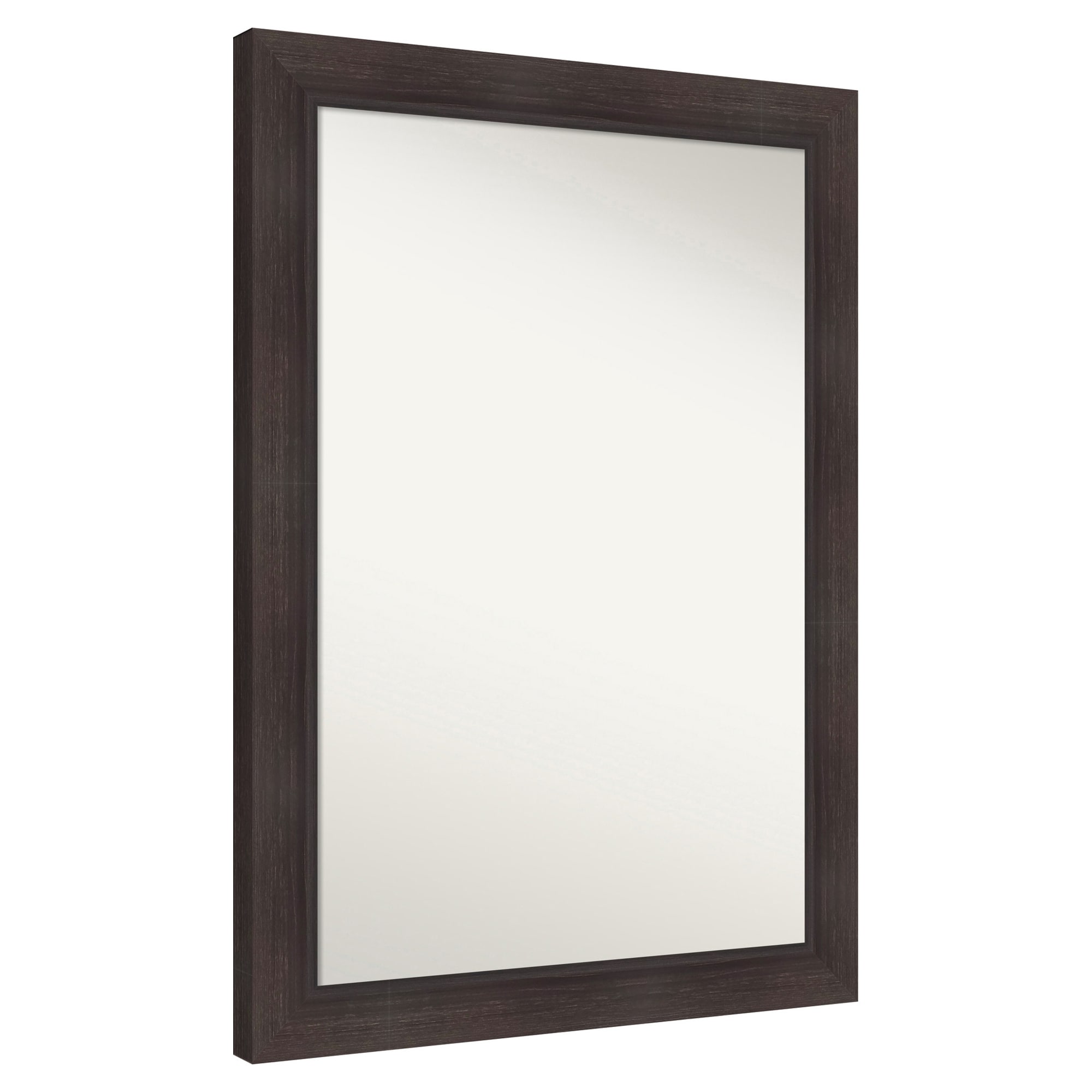 Amanti Art  Non-Beveled Mirror Sloped Espresso Framed Wood Bathroom Wall Mirror 41.25 x 29.25 in.