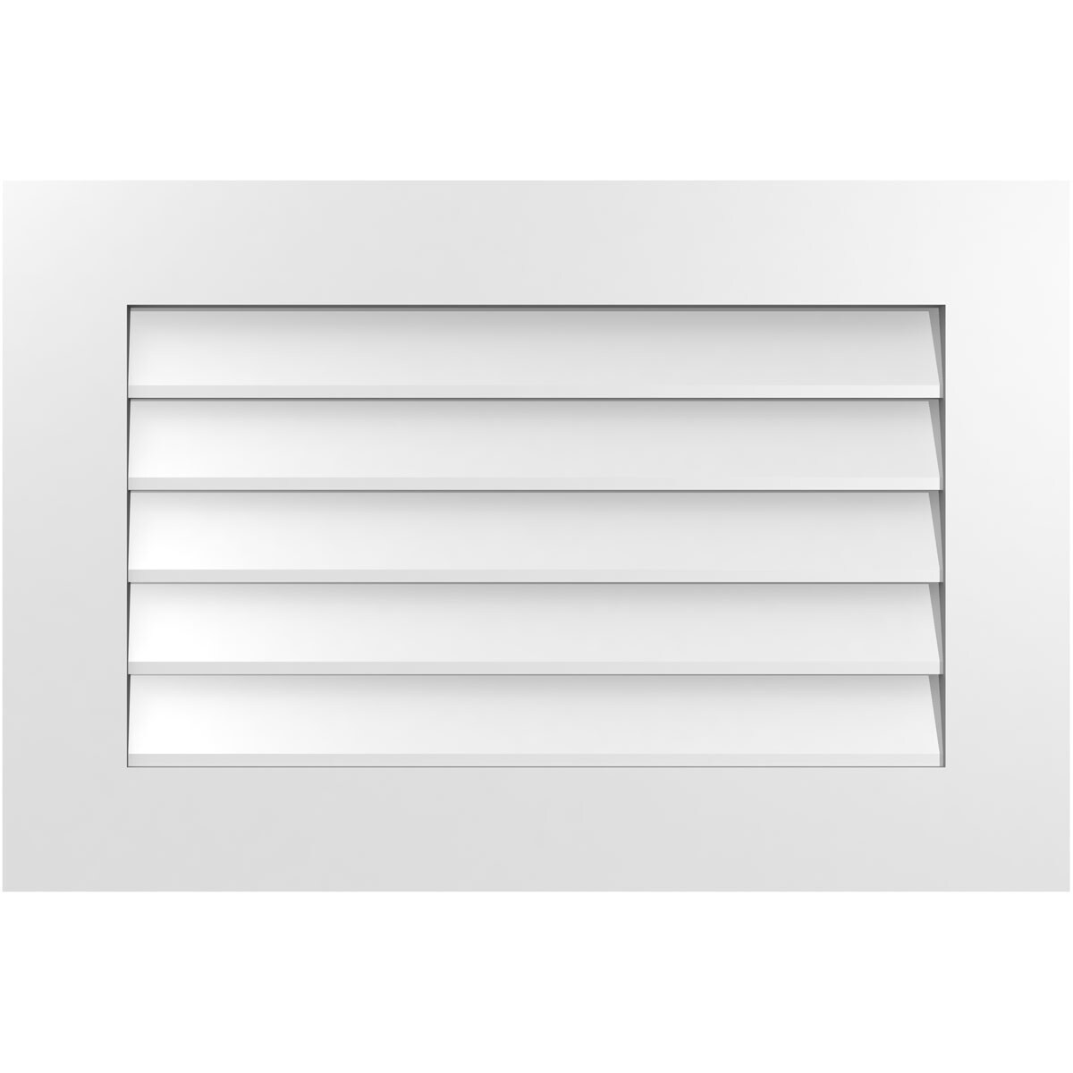 Ekena Millwork GVPVE30X2001SN 30-Inches x 20-Inches Off-white Rectangle PVC Gable Louver Vent