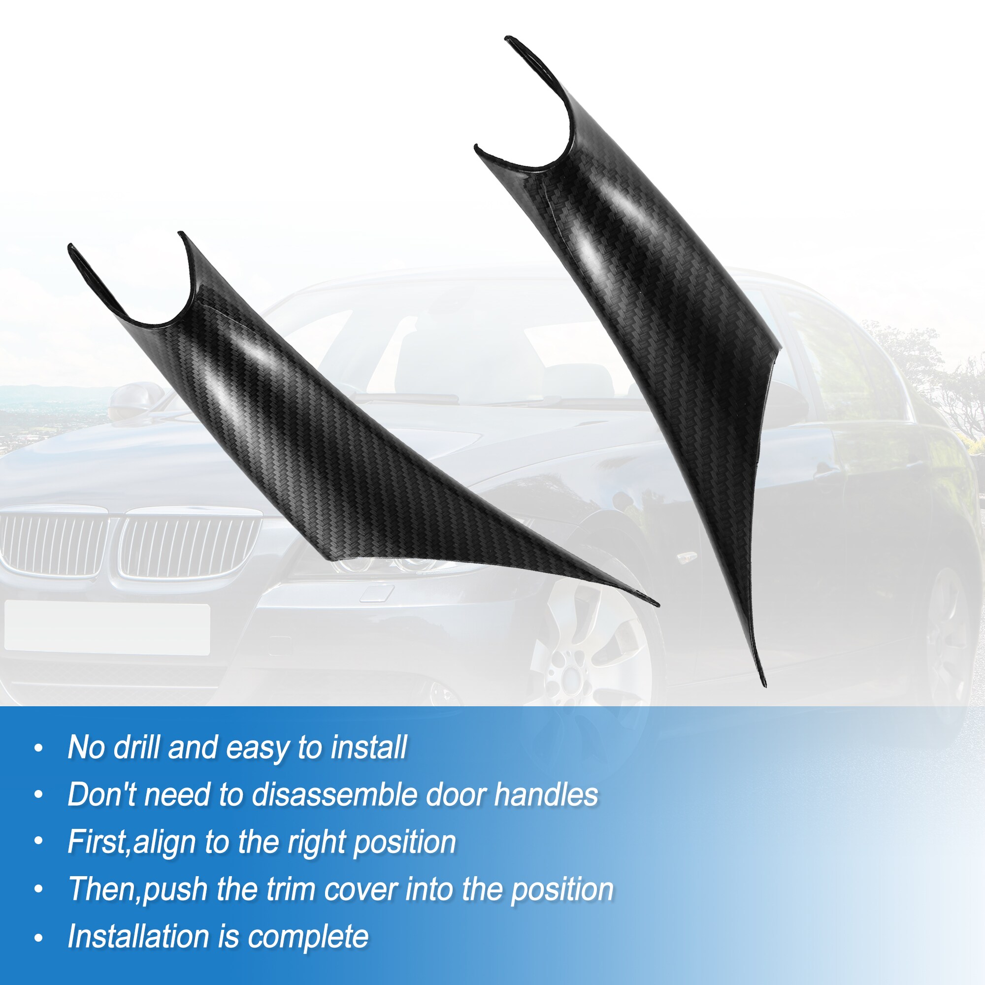 Unique Bargains Driver Side Passenger Side Door Handle Covers Kit for ...