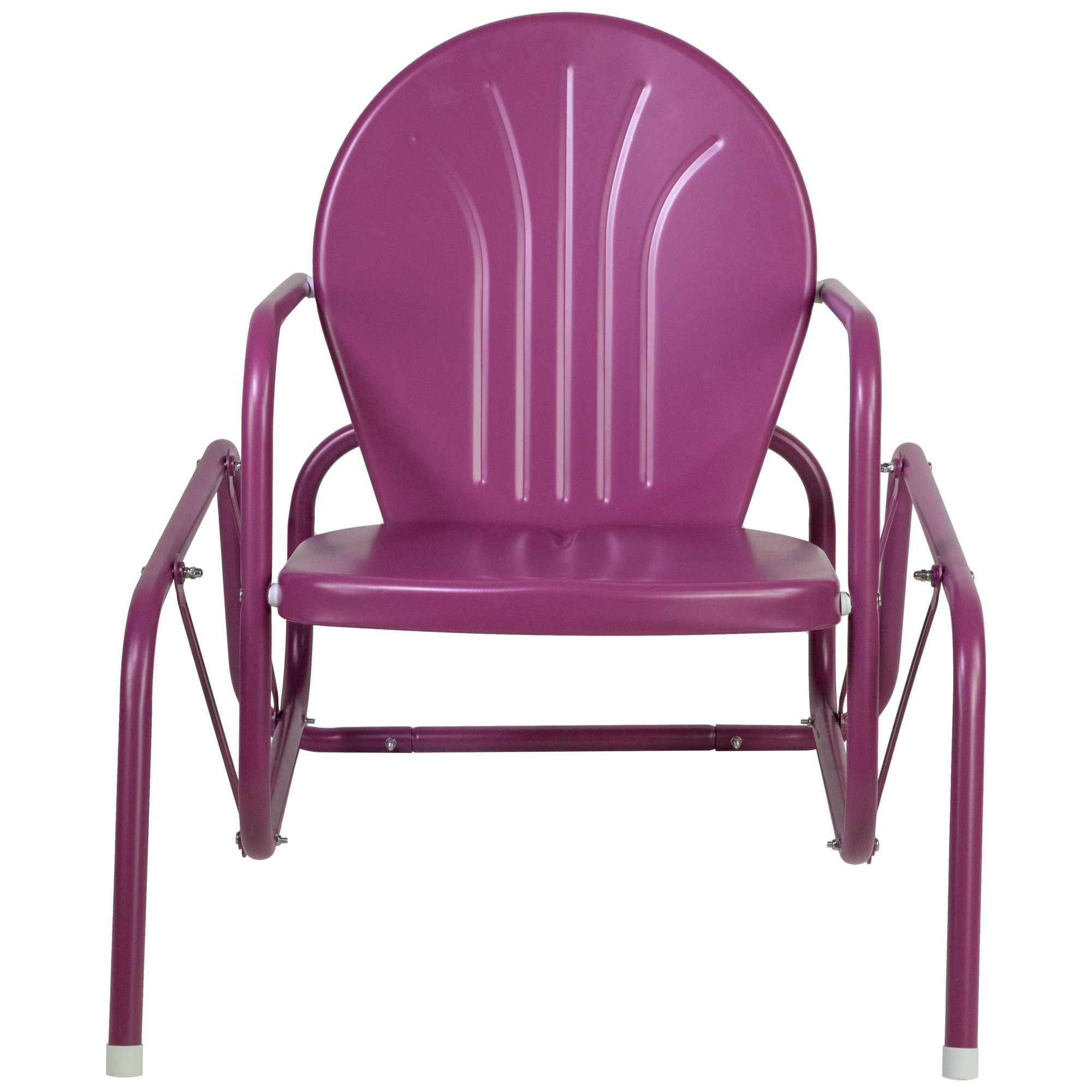Northlight 35679939 Purple Steel Frame Stationary Balcony Chair with Solid Seat