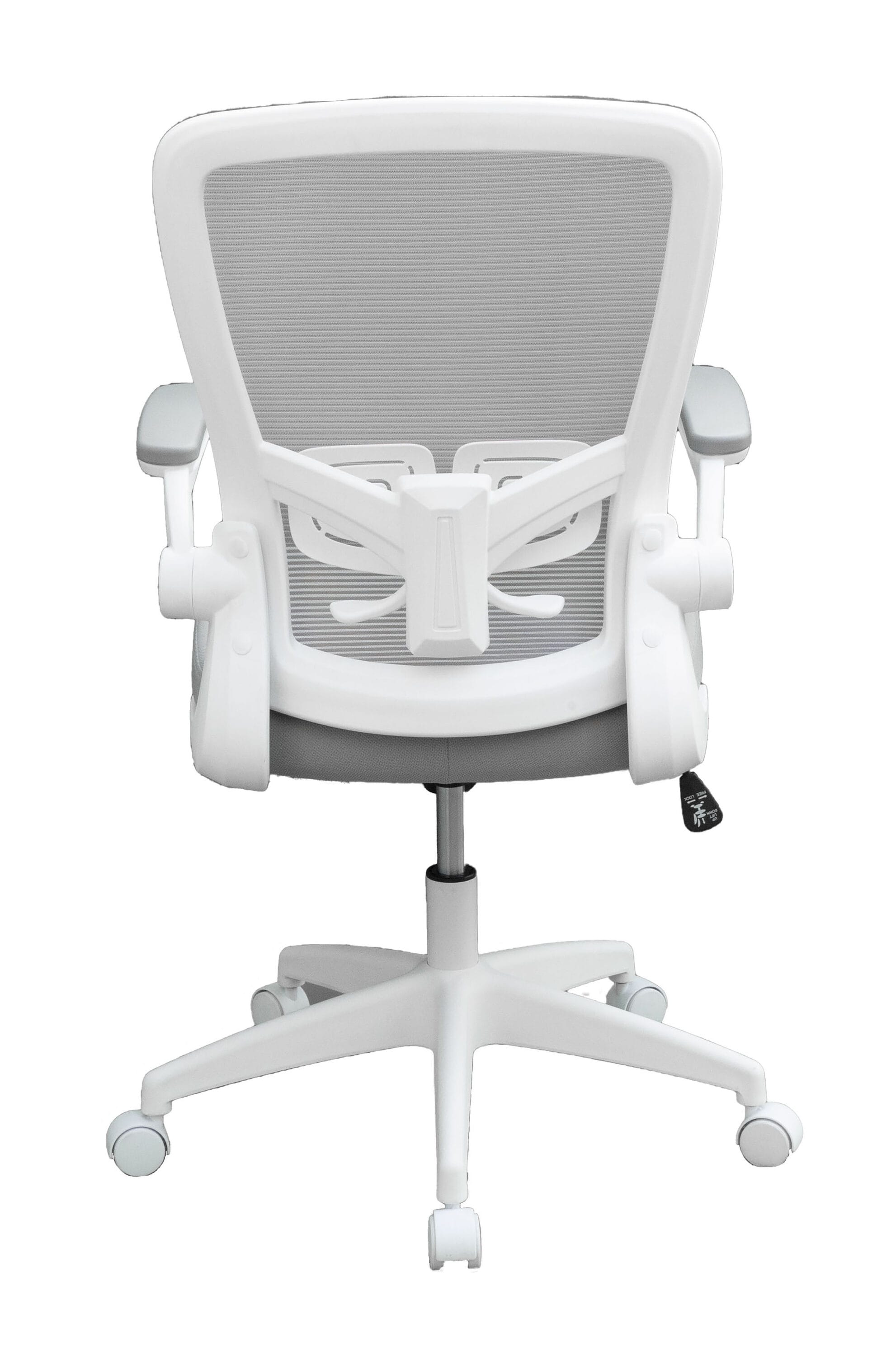 Gray Mesh and Fabric High-Back Task Chair with Adjustable Arms
