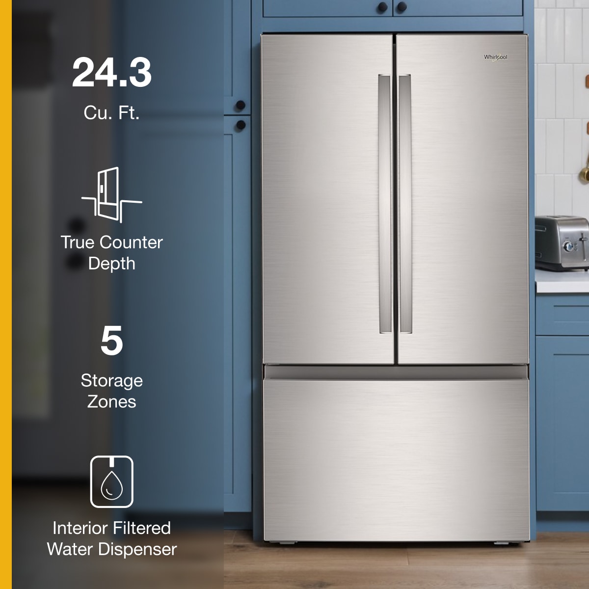 Whirlpool WRFC3036RZ French-Door-Refrigerators - View #4