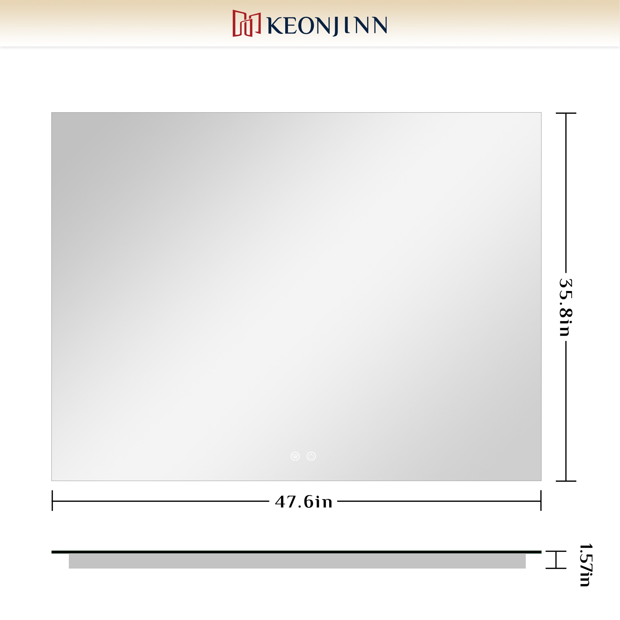 Keonjinn LW-JZ-BG-12191 Framed-Bath-Mirrors - View #12
