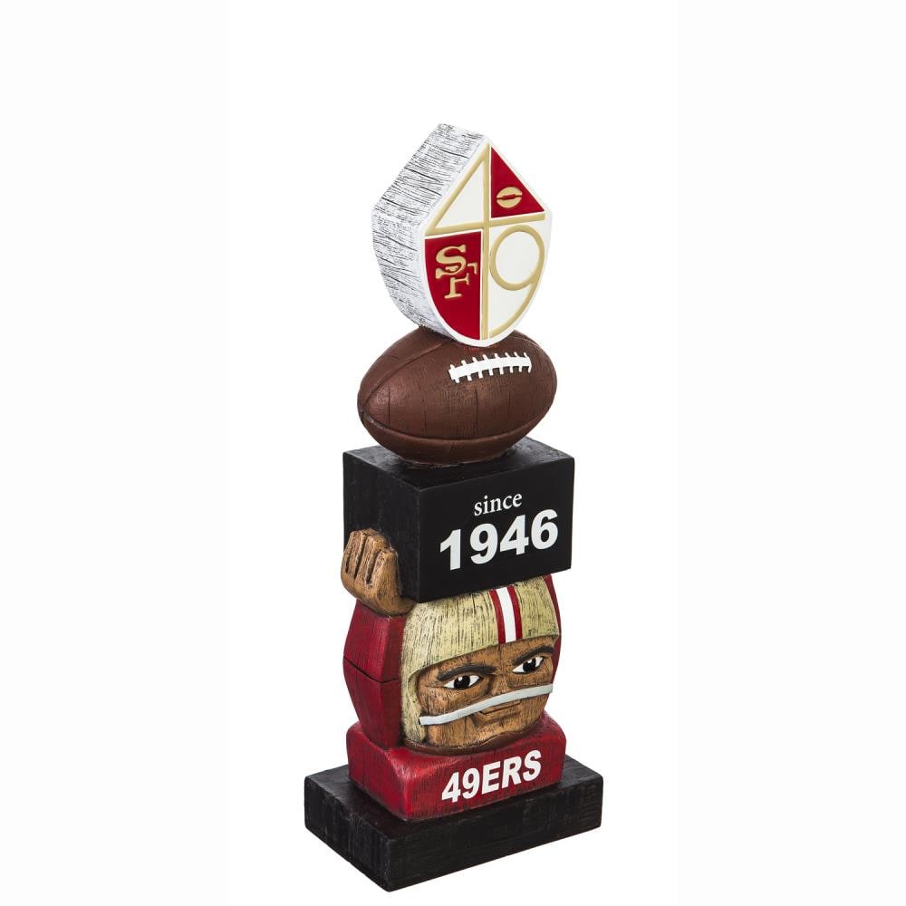 Team Sports America 84V3826TT San Francisco 49ers 16-in H x 5.5-in W Red Animal Garden Statue