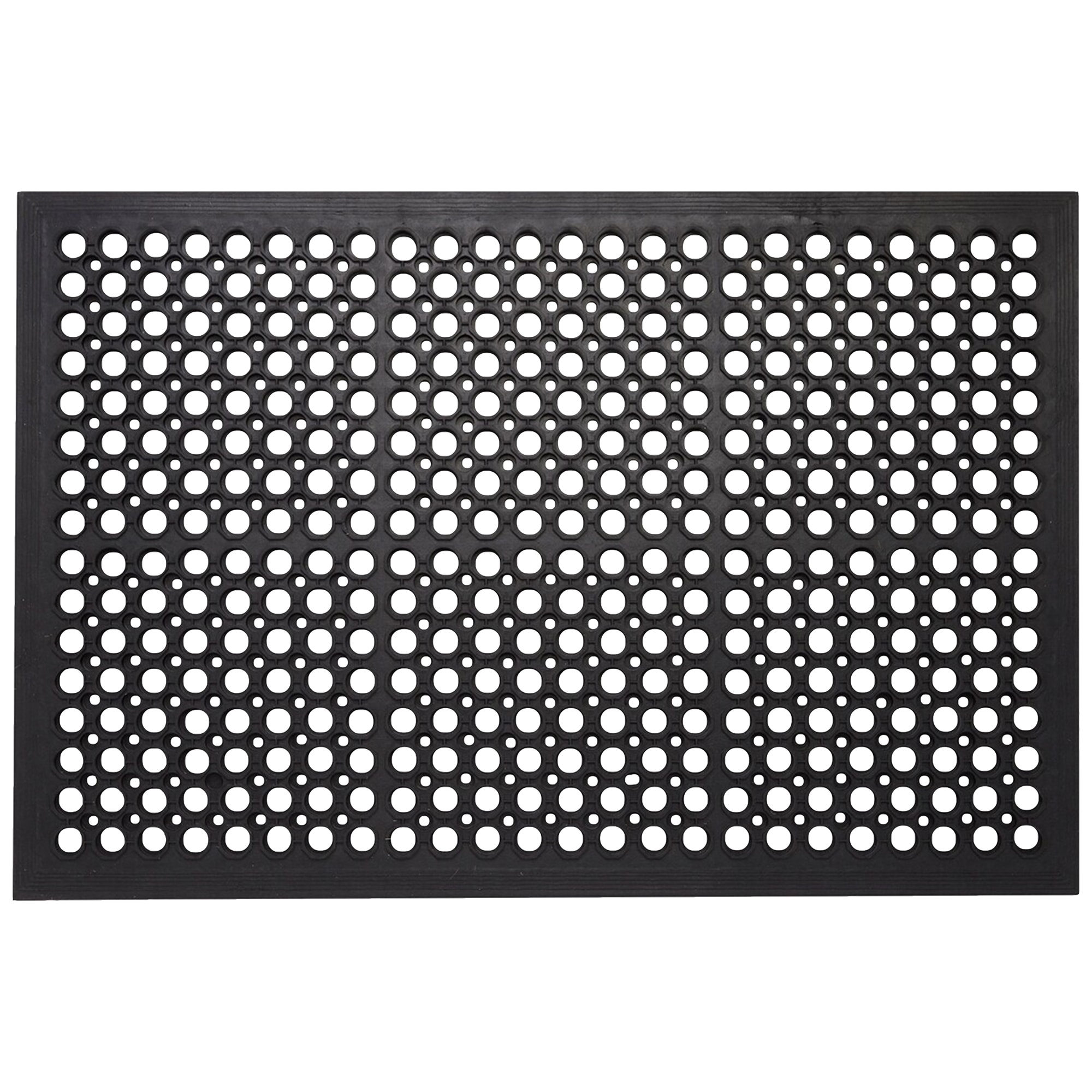 A1 Home Collections All Purpose Versatile Rubber Floor Mat with Drain Holes for Commercial and Industrial Use