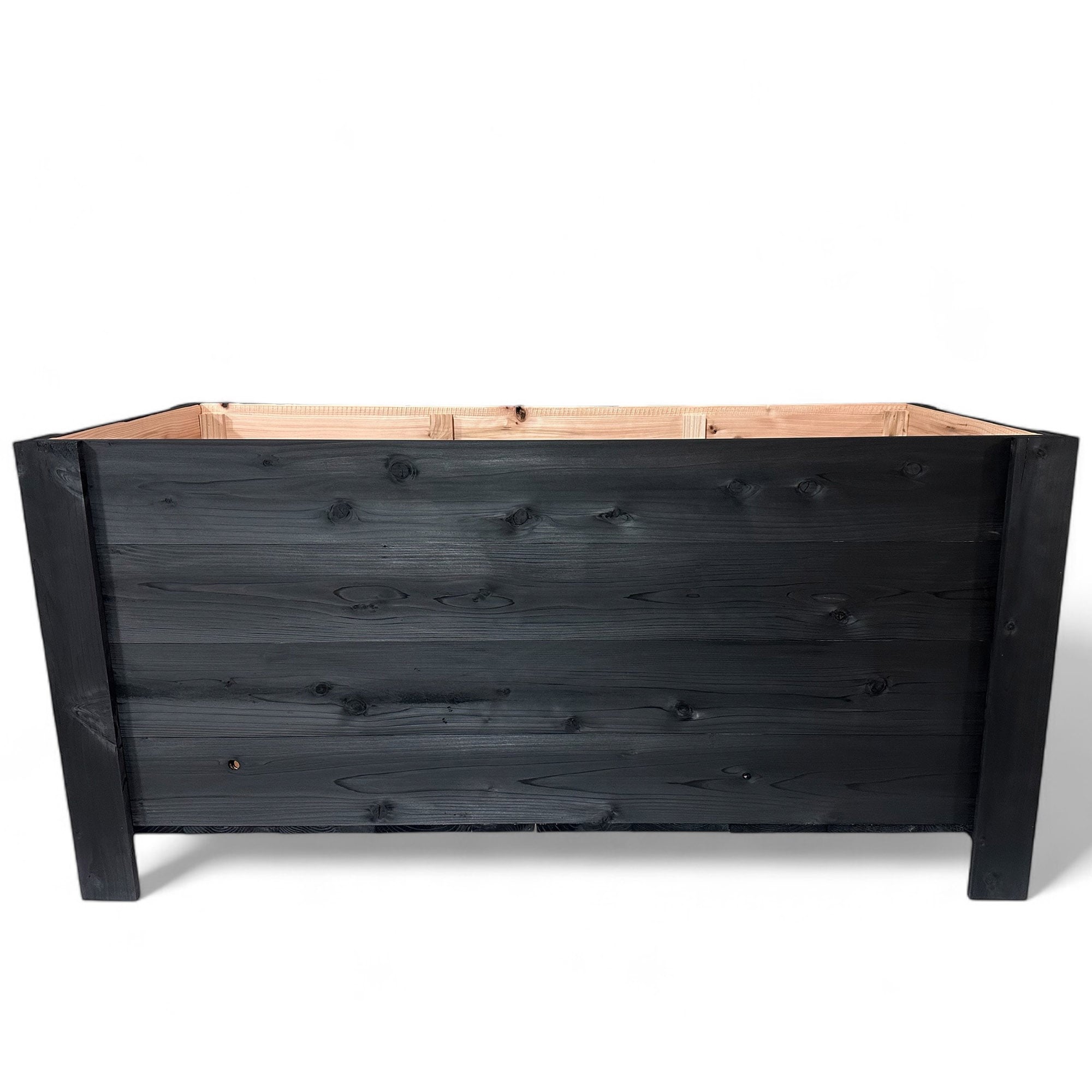 emark 01PB44820068 Rectangle 20-in W Extra Large Black Wood Indoor/Outdoor Raised planter box with Drainage Holes