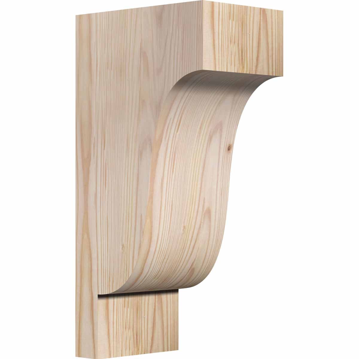 Ekena Millwork COR06X08X16NEW00SDF 5.5-in x 8-in x 16-in Newport Unfinished Douglas fir Wood Paintable/Stainable Corbel