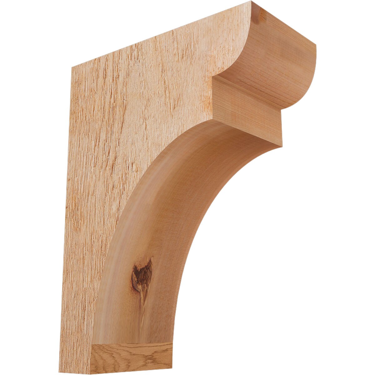 Ekena Millwork COR06X12X16YOR00RWR 6-in x 12-in x 16-in Yorktown Unfinished Western red cedar Wood Paintable/Stainable Corbel