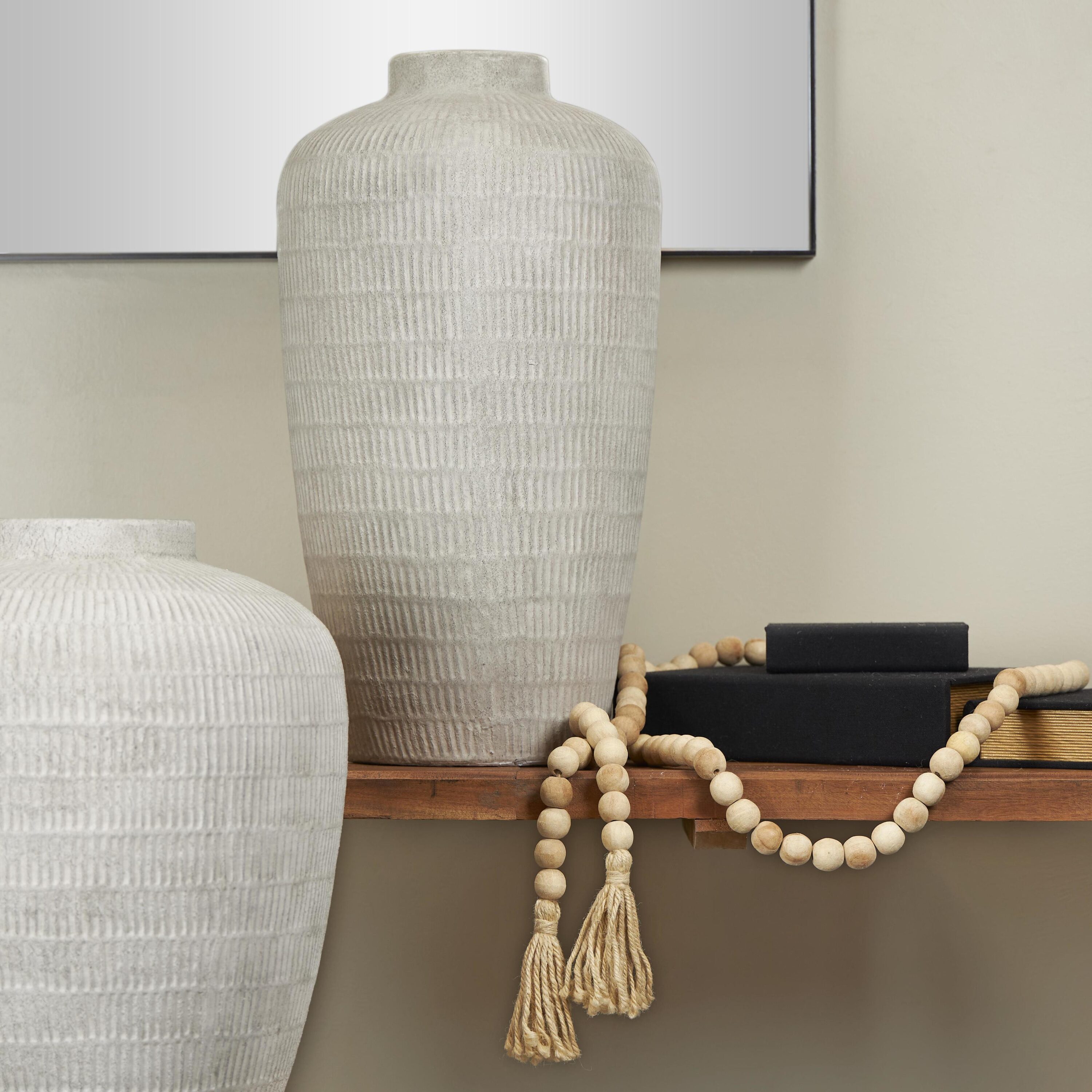 Grayson Lane 820390 Off-white Ceramic Modern Vase