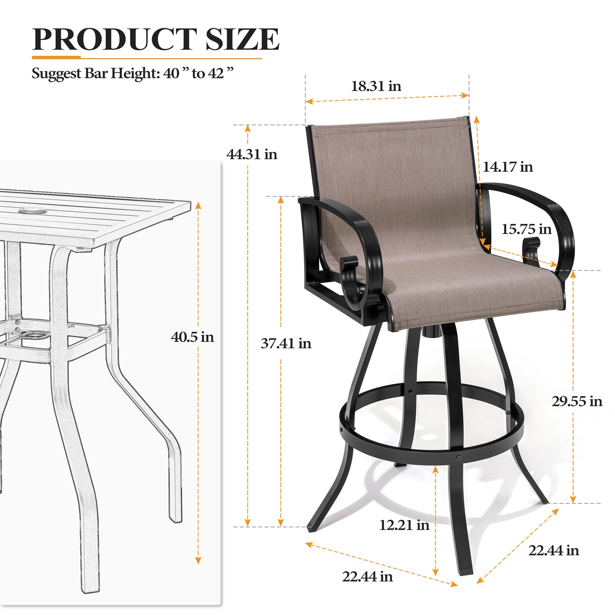 Crestlive Products CL-ST013ASH-2 Patio-Chairs - View #2