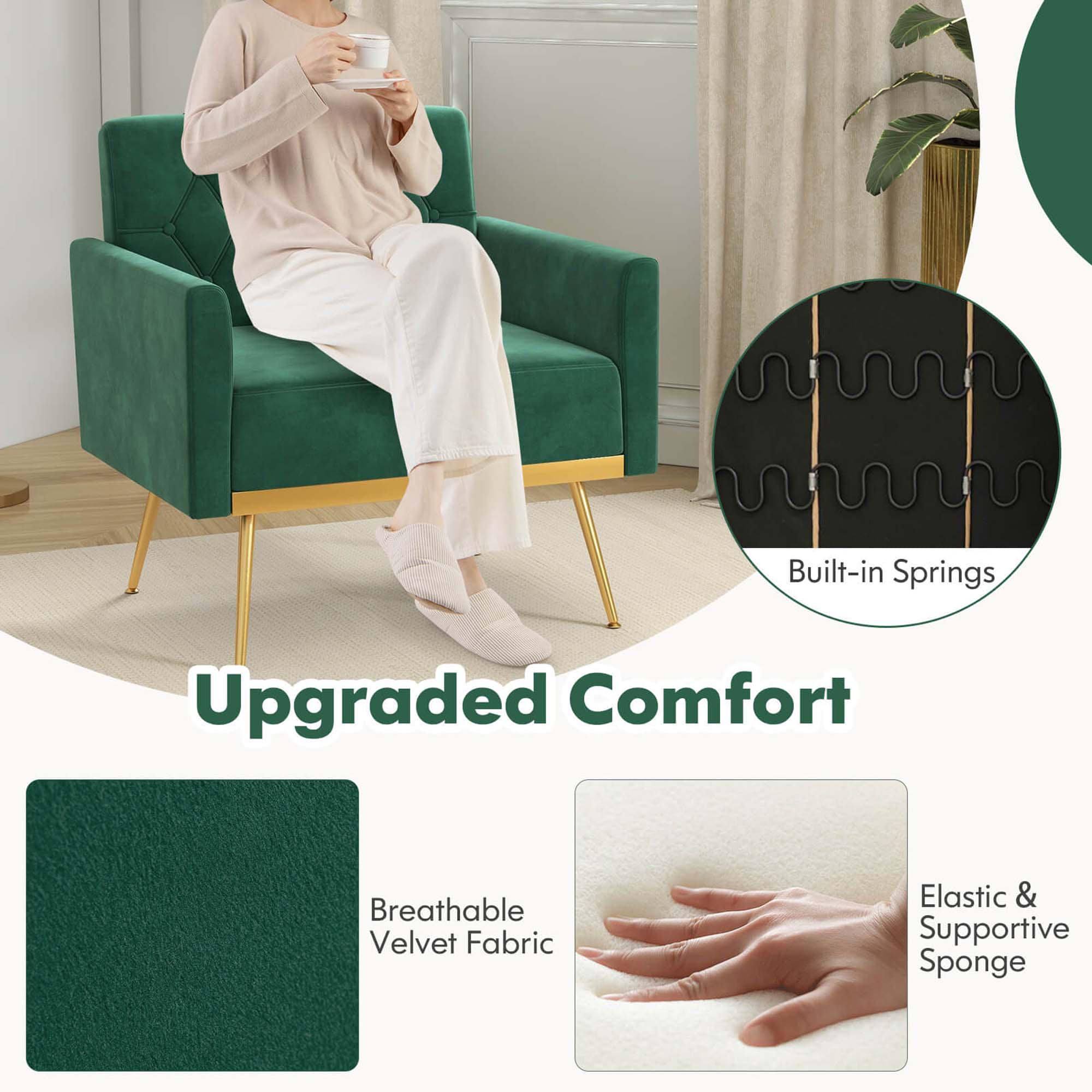 Costway HCST03754 chairs - View #4