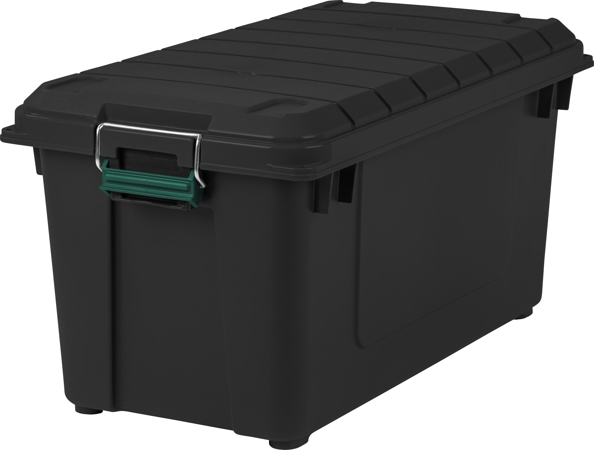 IRIS 4-Pack Large 11.75-Gallons (47-Quart) Black Heavy Duty Tote with  Latching Lid in the Plastic Storage Containers department at
