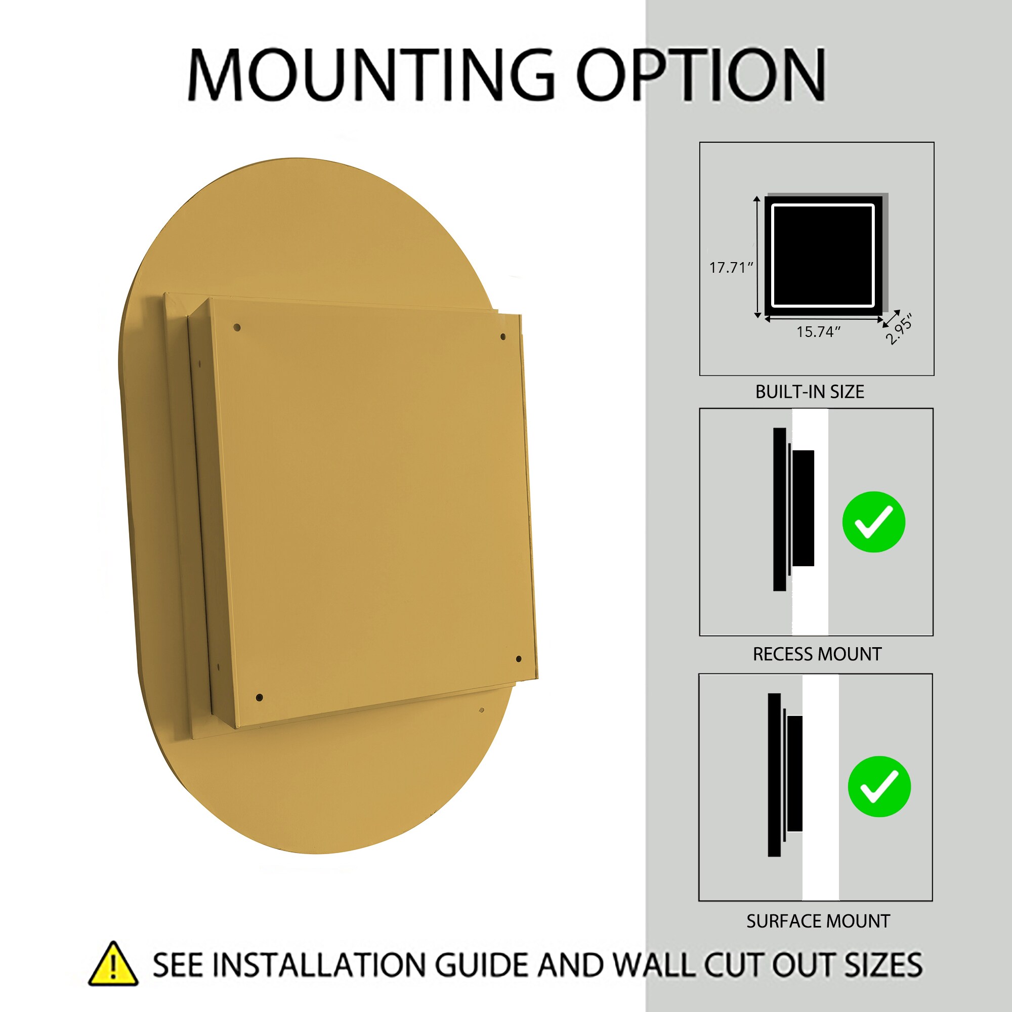 WELLFOR EX-2MC2026RBK Bathroom-Medicine-Cabinets - View #7
