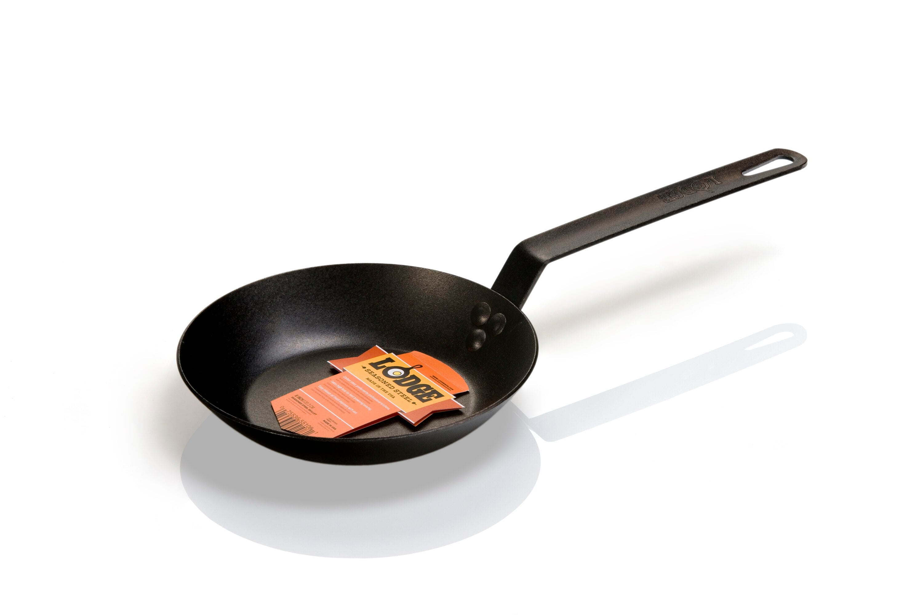 Lodge Cast Iron 8 Inch Seasoned Carbon Steel Skillet with Dual Handles -  Induction Compatible in the Cooking Pans & Skillets department at