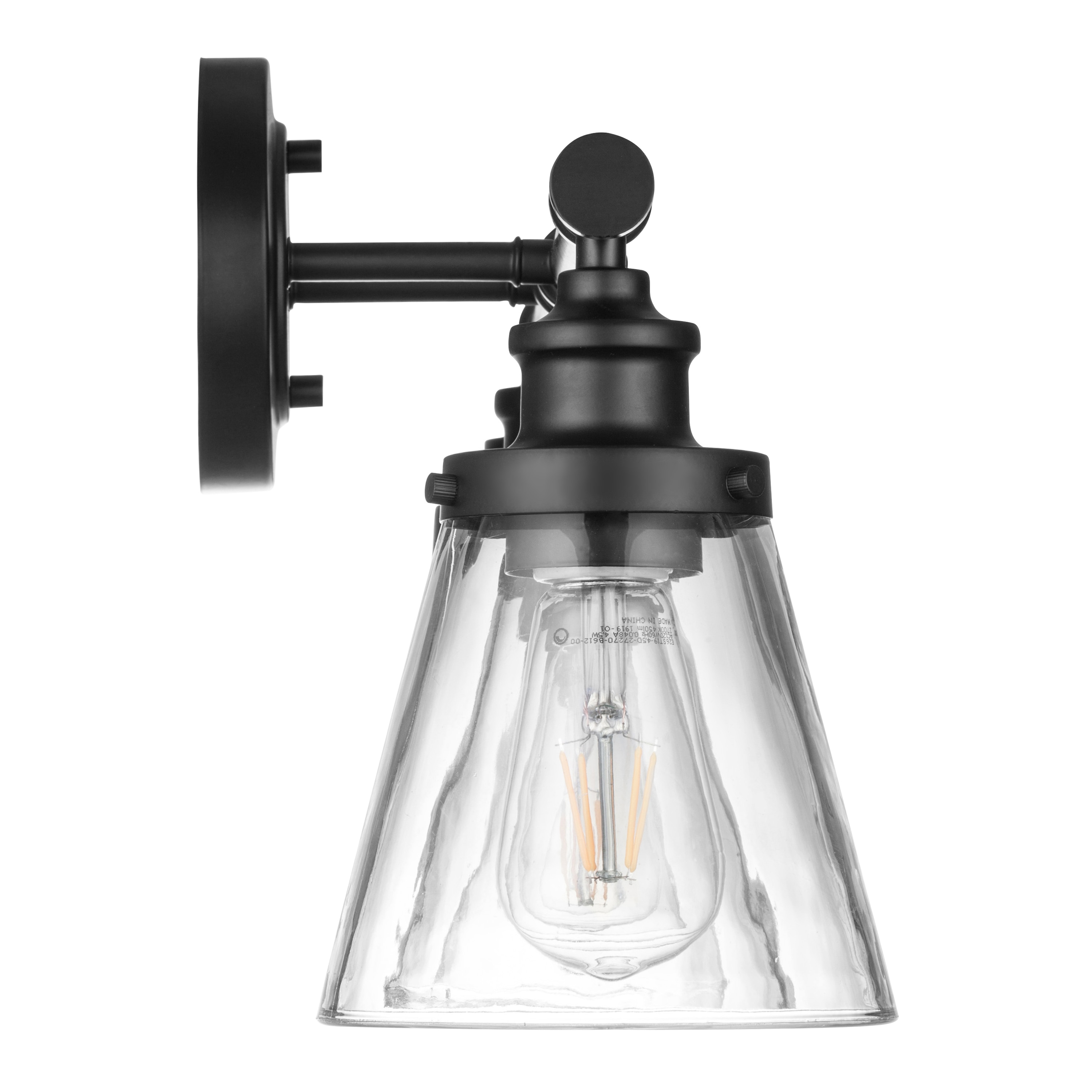 Helenah Matte Black Outdoor Dimmable Vanity Light