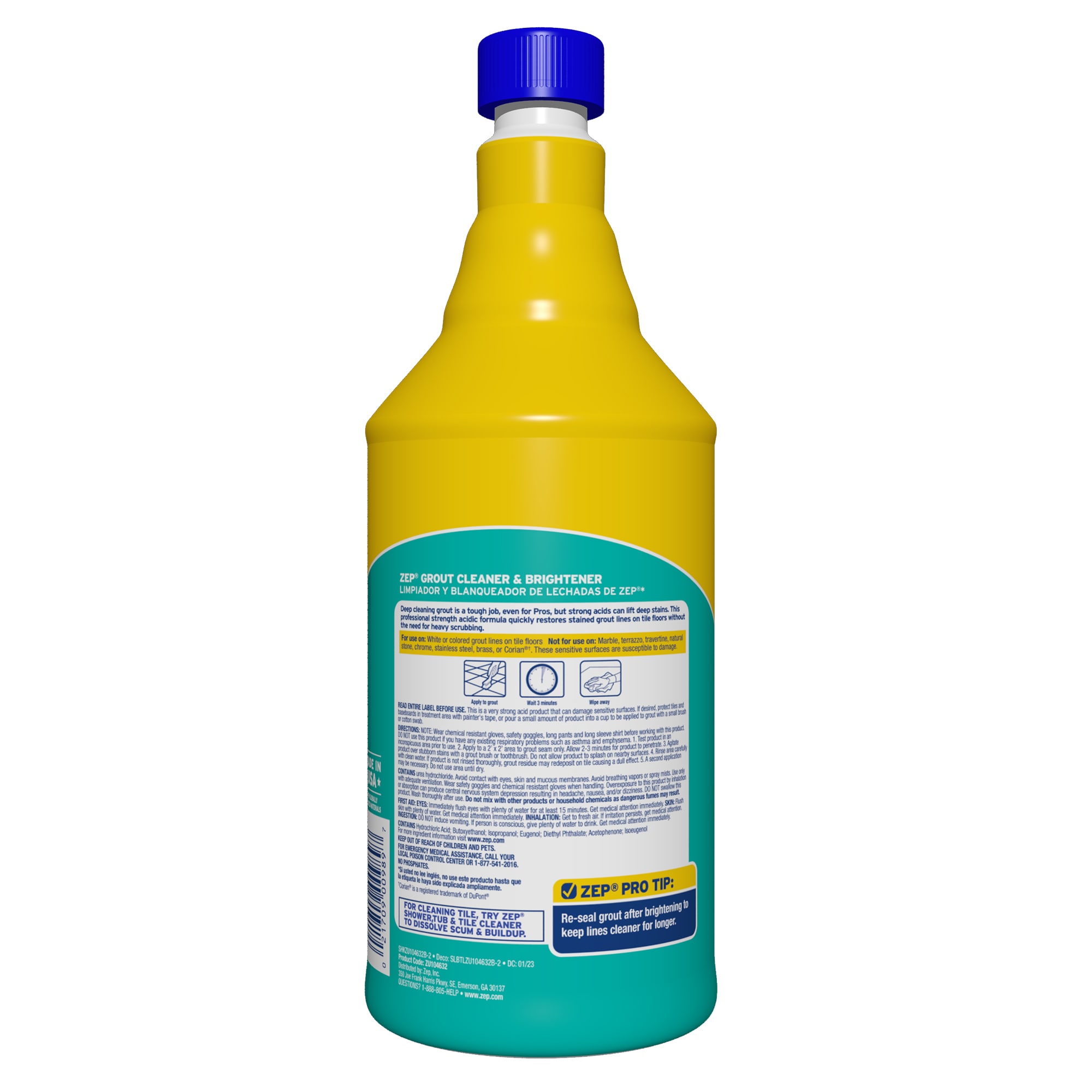 Zep Grout cleaner and brightener 32-oz in the Grout Cleaners department at