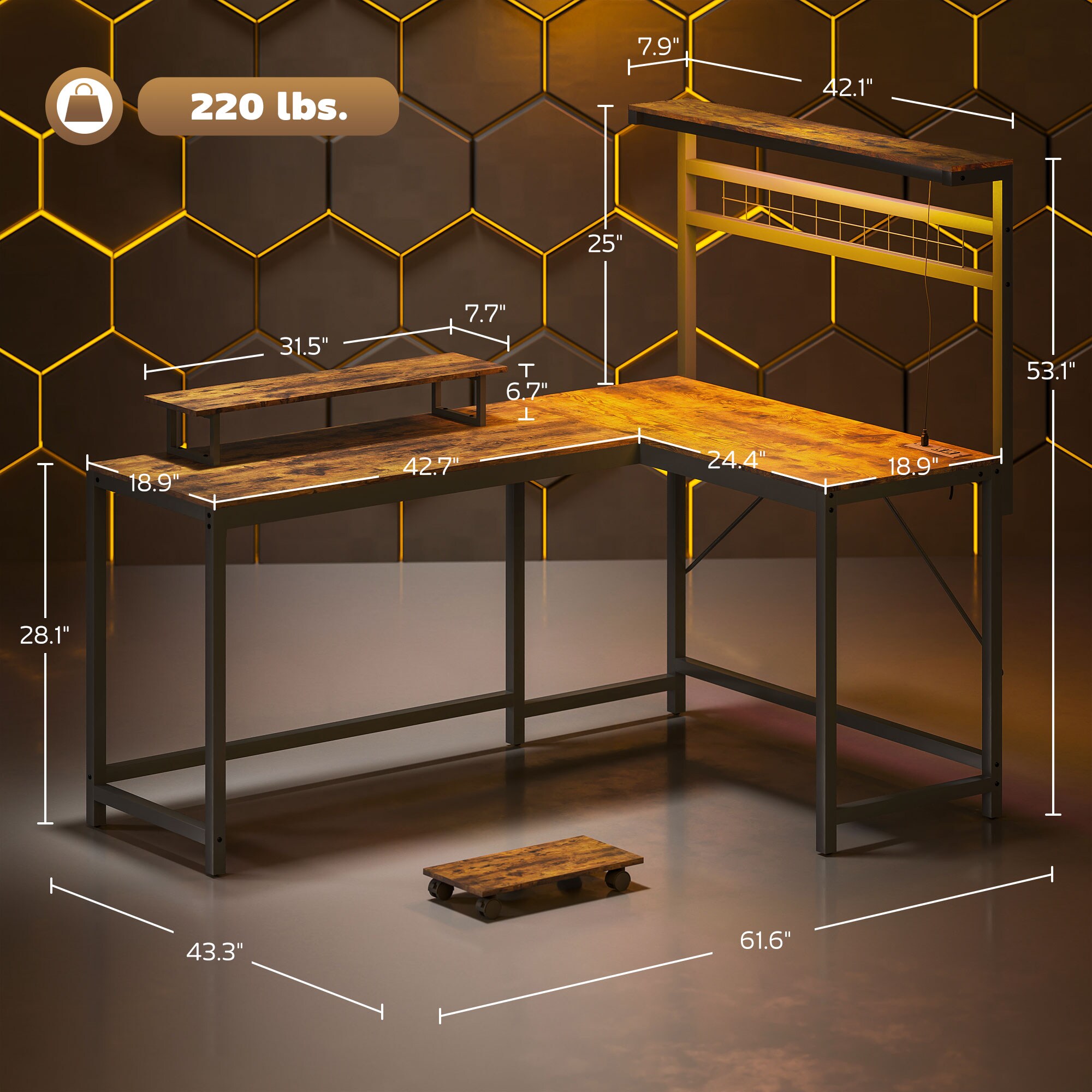 HomCom 836-600V80RB desks - View #3