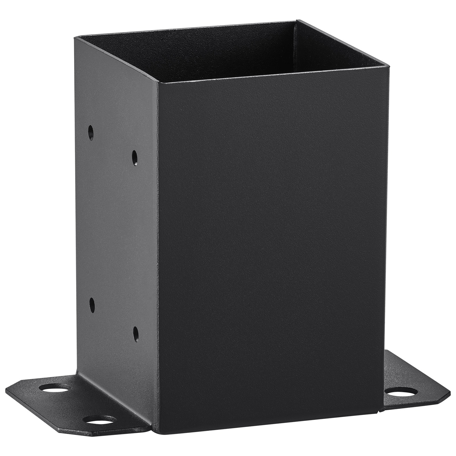 GIVIMO 4x4 Post Base 10 Pcs Inner Size 3.6 x 3.6-in Post Base Brackets Heavy Duty Powder-Coated Post Anchor Matte Black Wood Post Brackets for Pavilion Deck