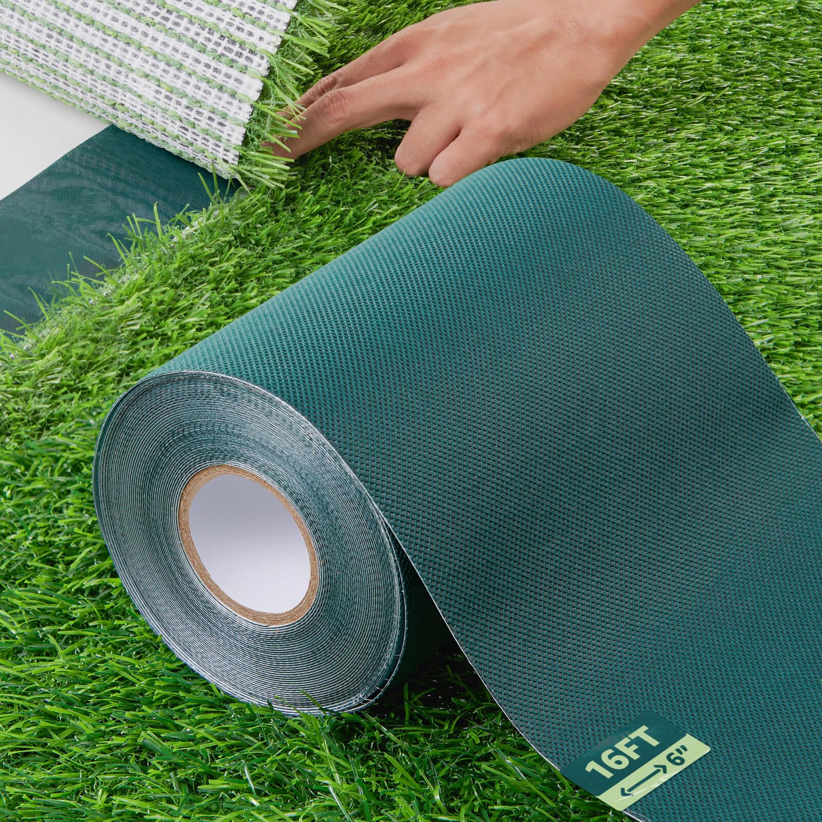 Justincity  Artificial Grass Seam Tape Self Adhesive 6 Inch x 33 Foot Roll for Indoor Outdoor Turf Carpet Jointing Waterproof UV Resistant