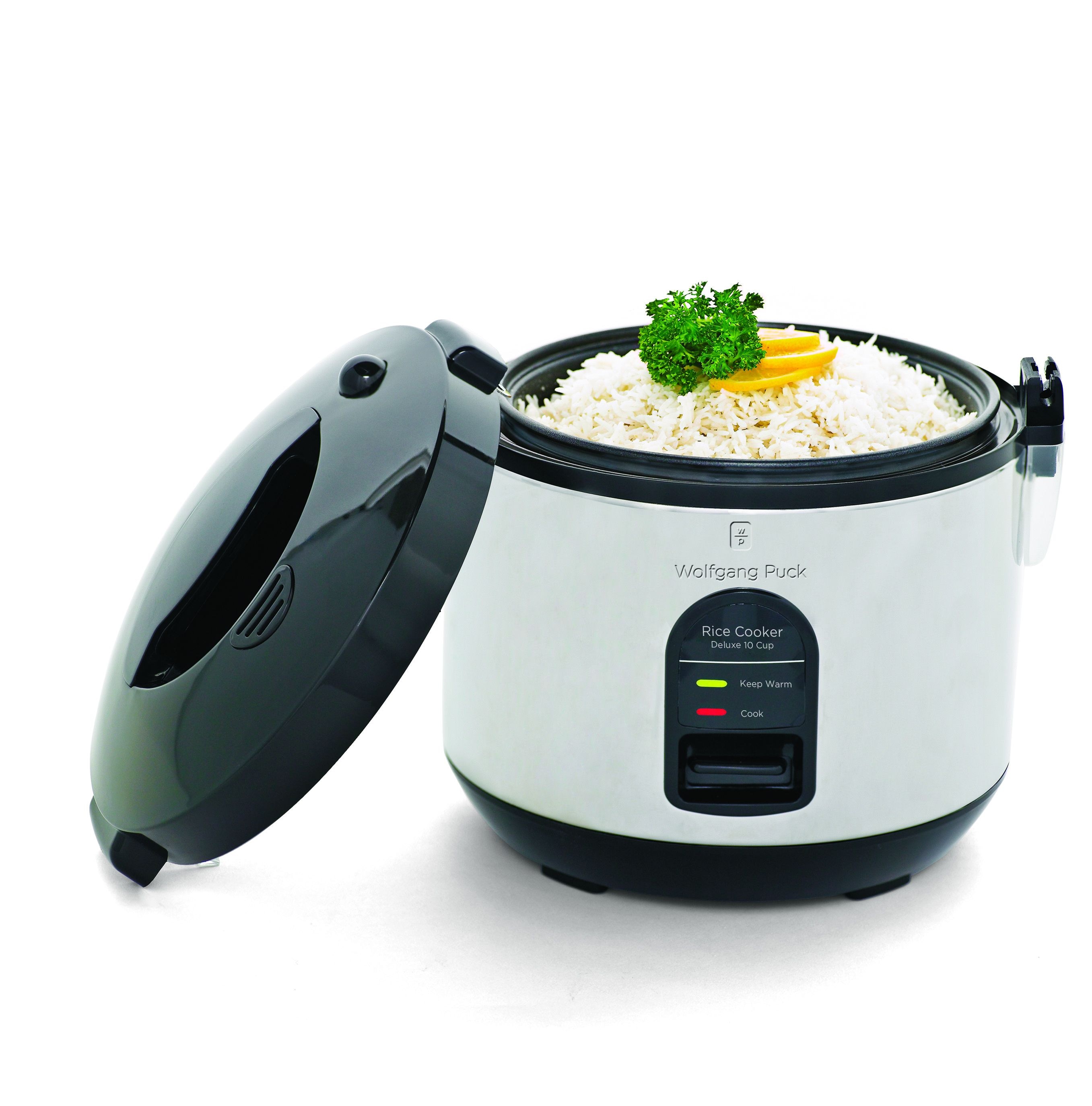 Wolfgang Puck Stainless Steel 1.5-Cup Rice Cooker with Recipes