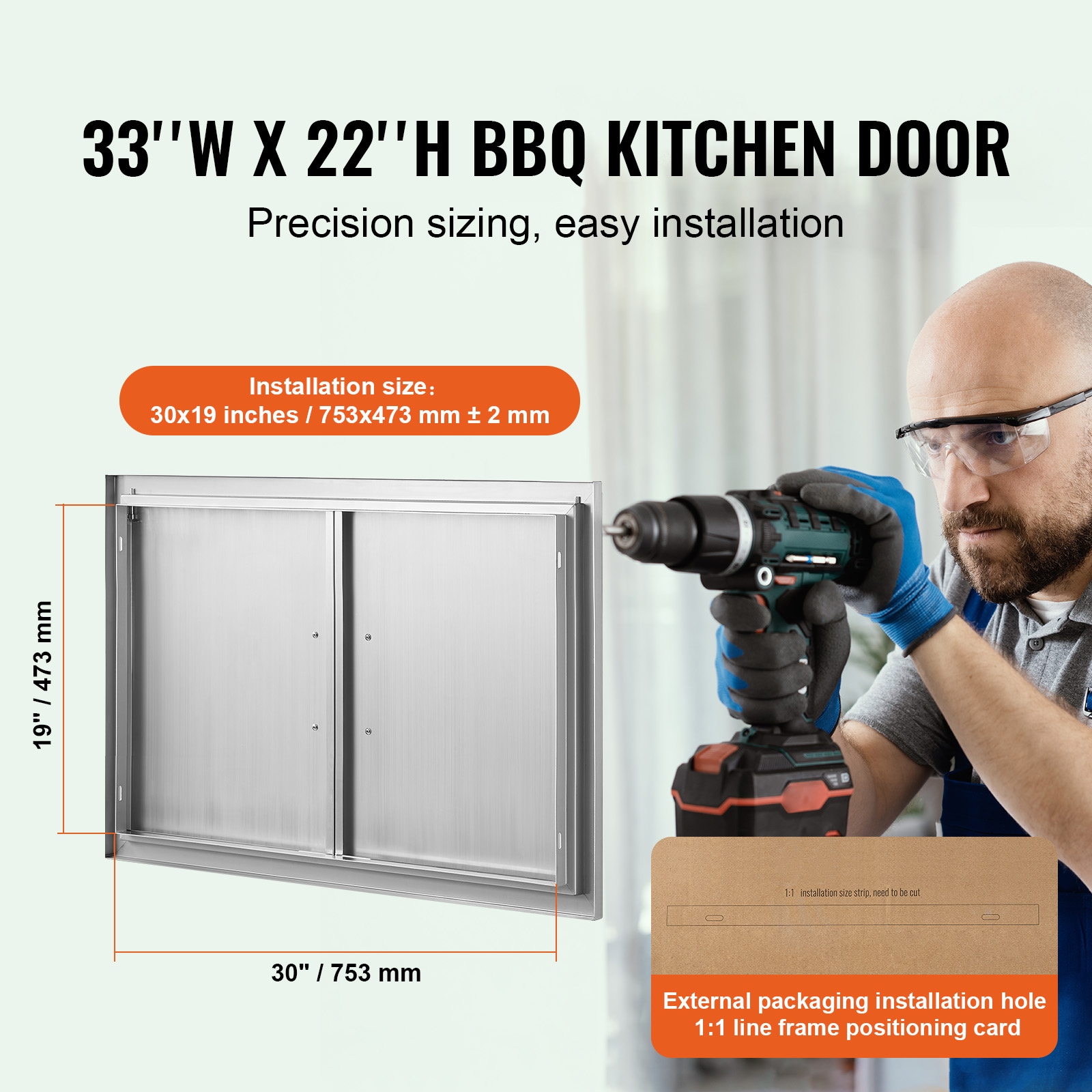 VEVOR SMMBSCJMYS33QVDXTV0 Builtin-Grill-Cabinet-Parts - View #5