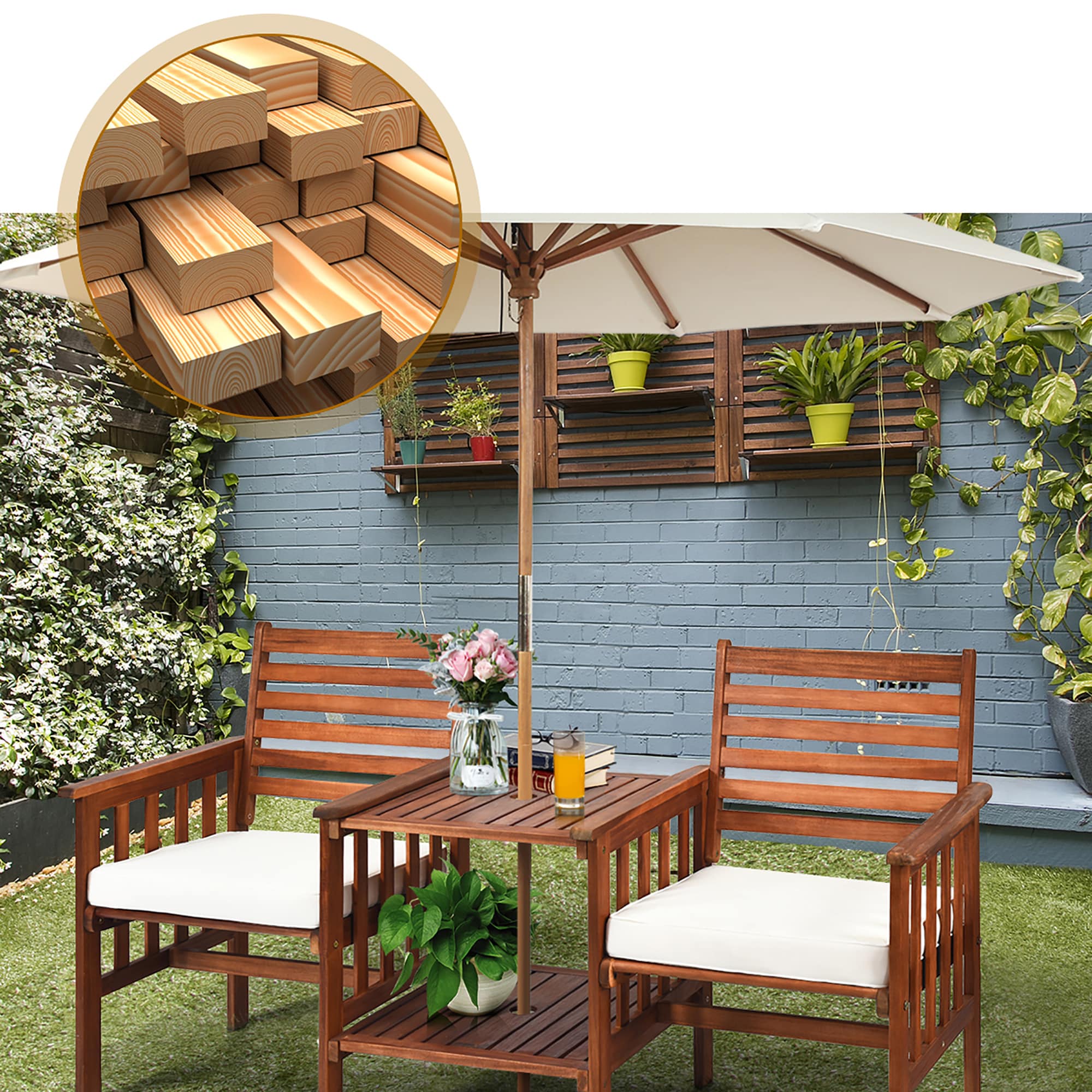 Costway OP70605WH Patio-Conversation-Sets - View #4