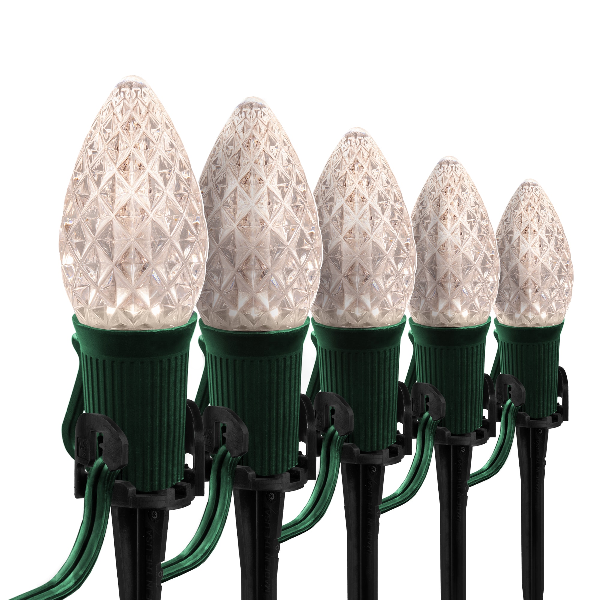 Wintergreen Lighting 81142 50-Marker White Light Bulb Christmas Pathway Markers