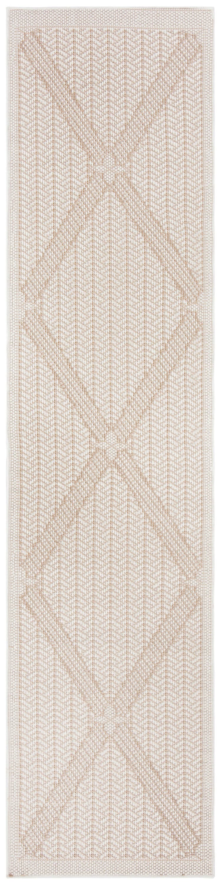 Safavieh BMU811A-212 Bermuda 800 Miranda 2 x 12 (ft) Loomed Polypropylene Cream/Beige Rectangular Indoor/Outdoor Abstract Coastal Runner rug
