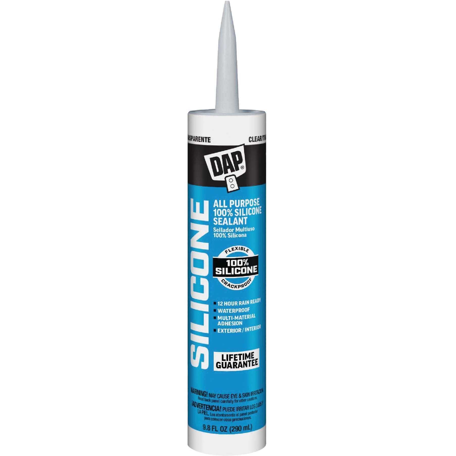 DAP  100 Silicone Window Door and Siding Sealant Clear 9.8 fl oz (12-Pack)