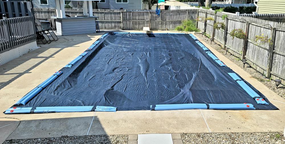 Swimline 15x30 Blue Oval Above Ground Pool Cover Air Pillows Winterizing Kit for sale online 