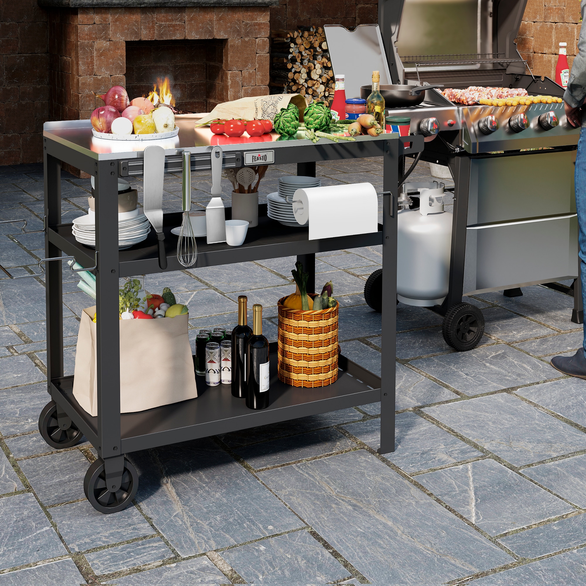 Feasto B2BST3201B Grill-Carts-Grill-Stands - View #9