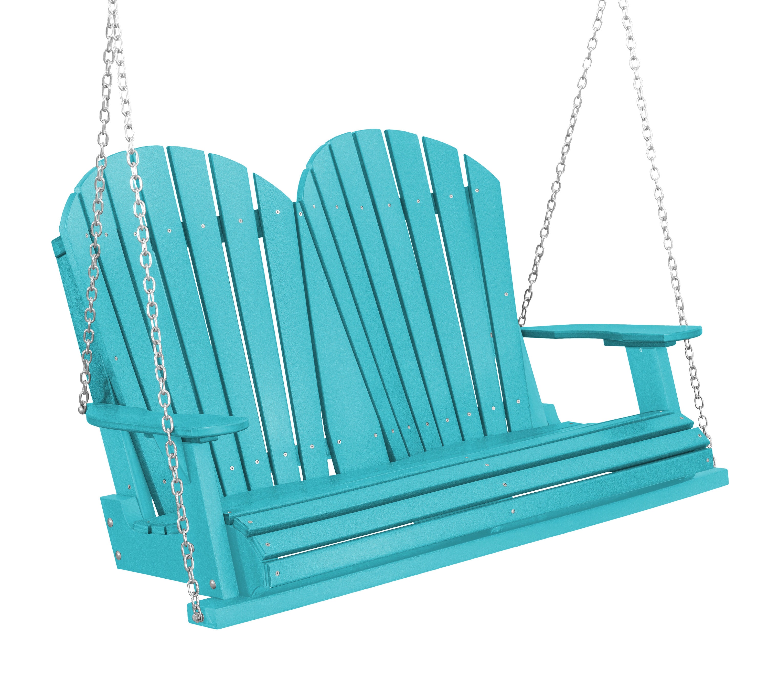 Aruba Blue HDPE 2-Person Outdoor Porch Swing