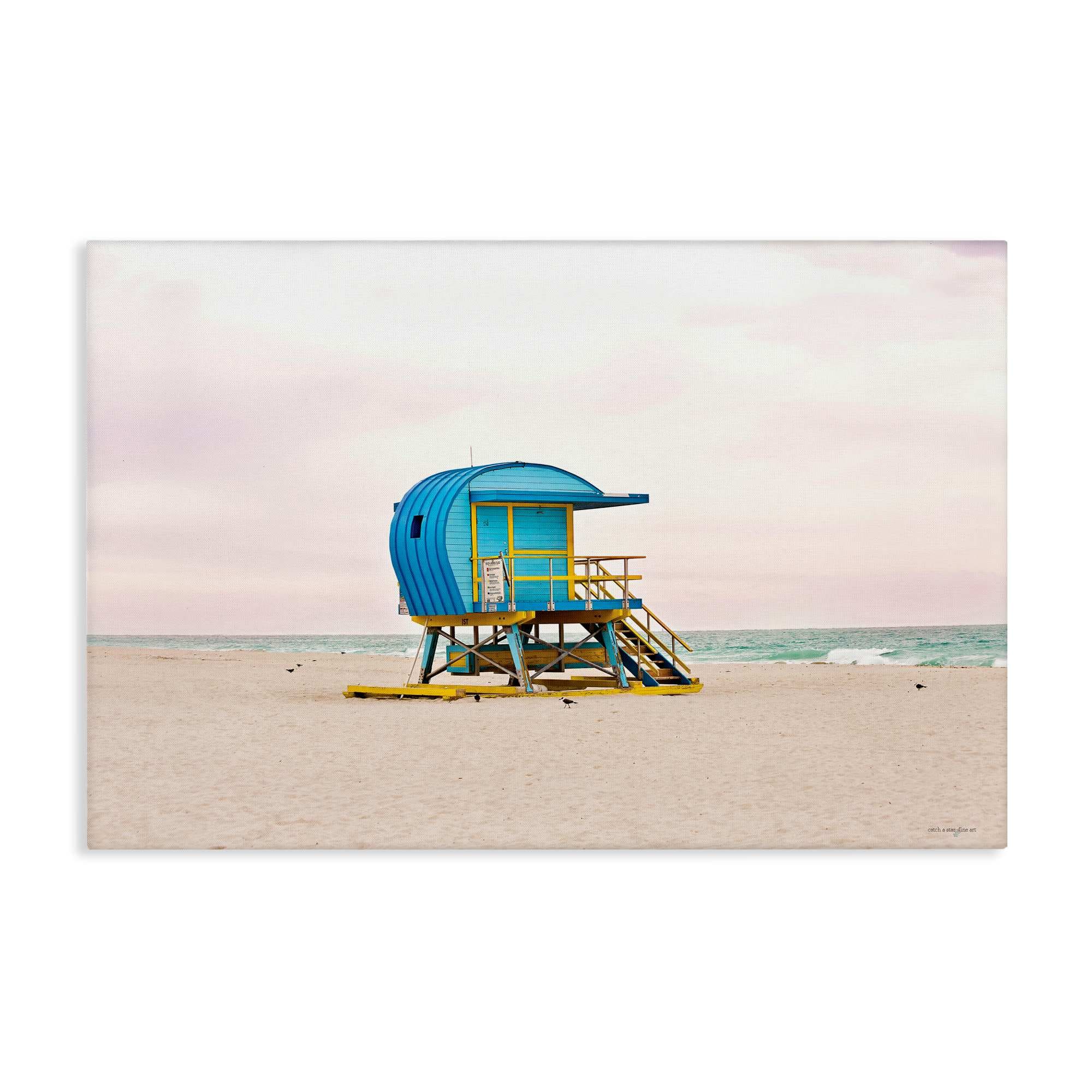 Stupell Industries BT-555-CN-24X36 Summer Lifeguard Cabin Canvas Wall Art By Seven Trees Design 36 x 24