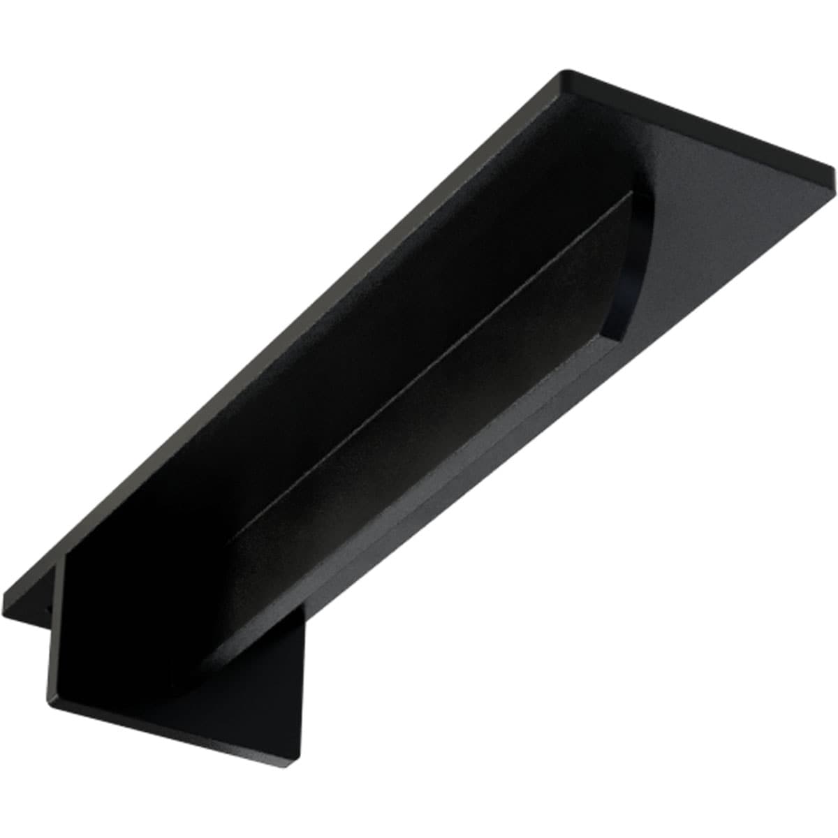 Ekena Millwork BKTM03X12X02HEPBL Heaton Hidden 12-in x 3-in x 2-in Black Steel Countertop support bracket