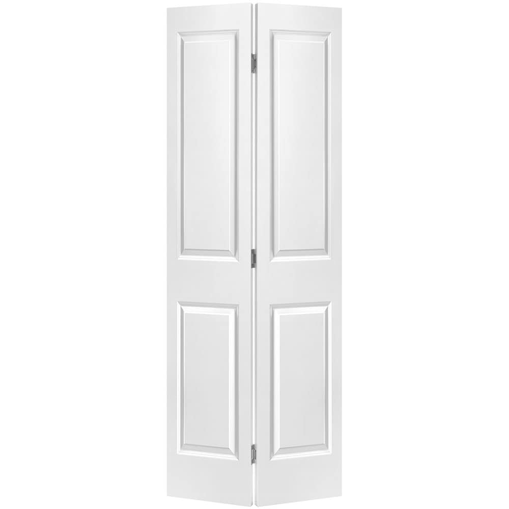 Masonite 1315725 Traditional 30-in x 80-in Primed 2-panel square Smooth Hollow core Primed Molded composite Closet Bifold Door ( Hardware Included )