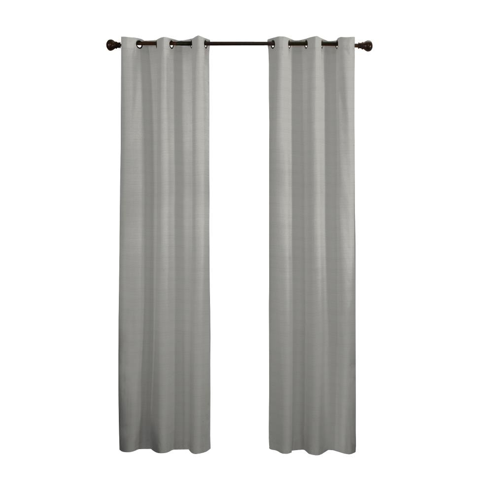 Eclipse 63in Grey Blackout Grommet Single Curtain Panel in the