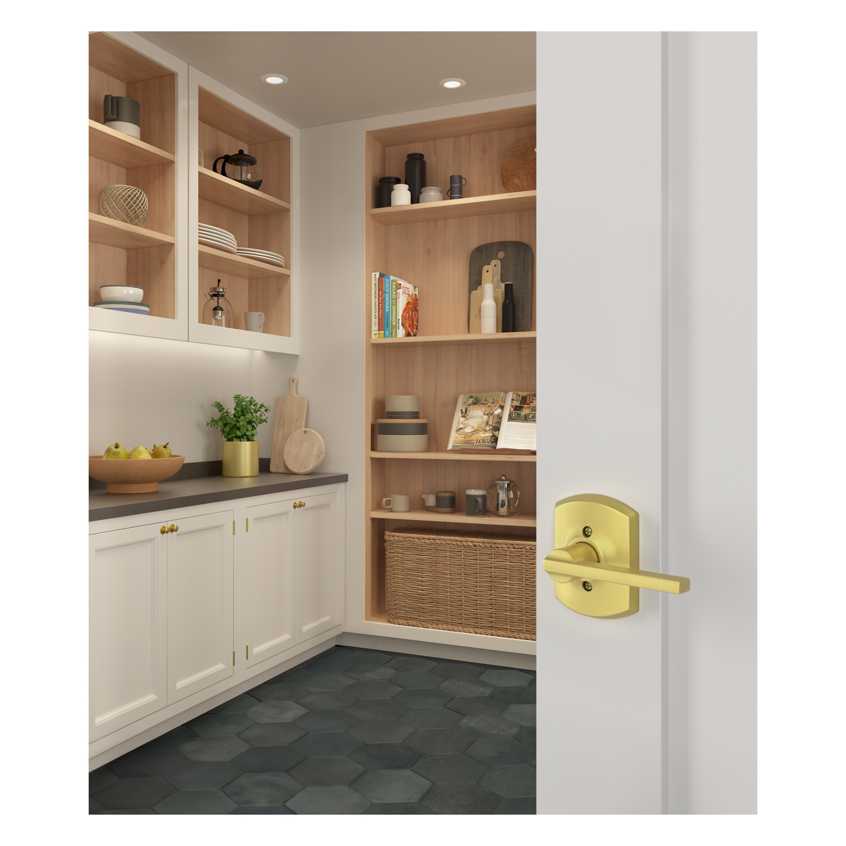 Schlage F170 LAT 608 GRW Door-Handles - View #2