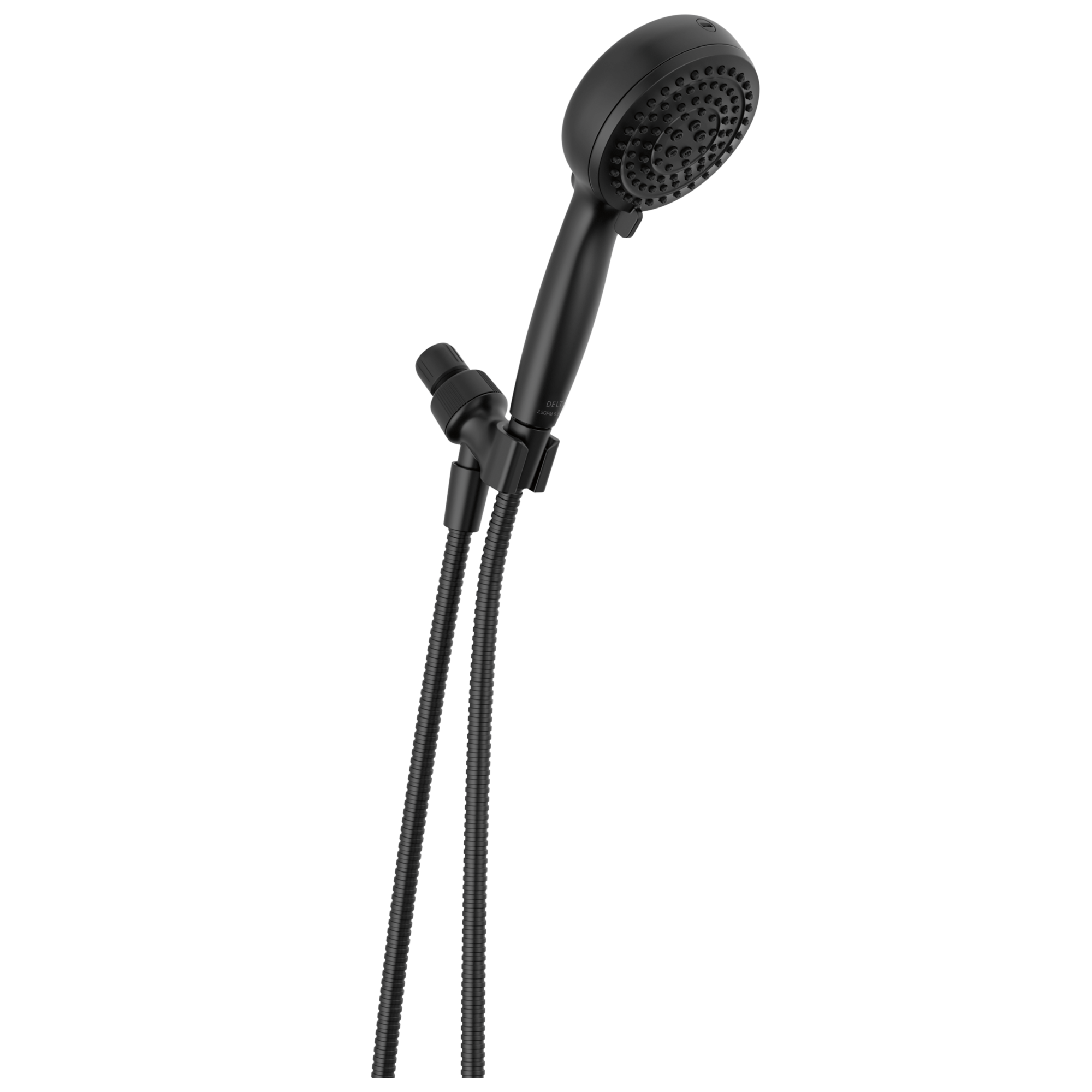 Delta Universal Showering Components Matte Black Round Handheld Shower ...