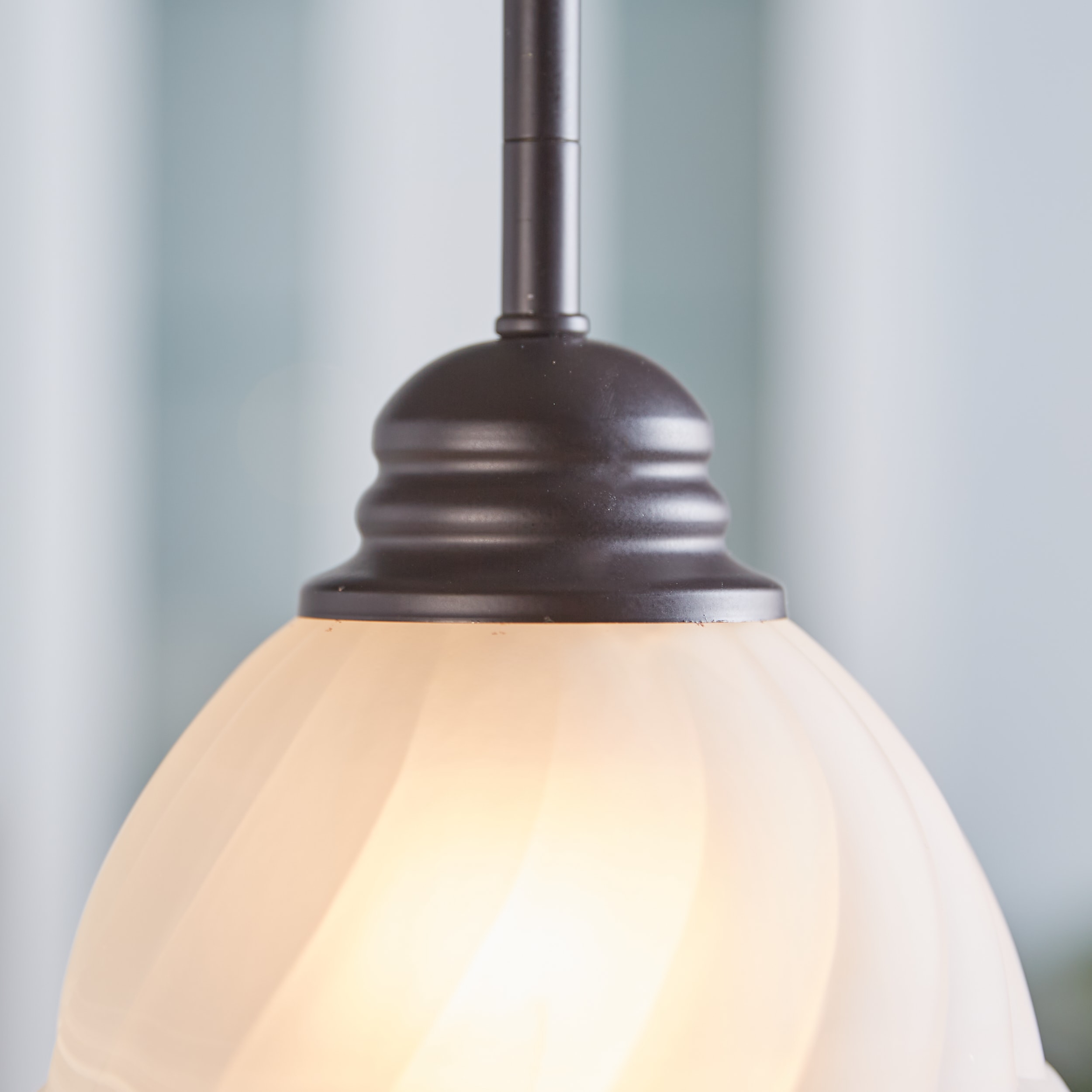 Marin 7" Oil Rubbed Bronze Glass Mini Pendant Light