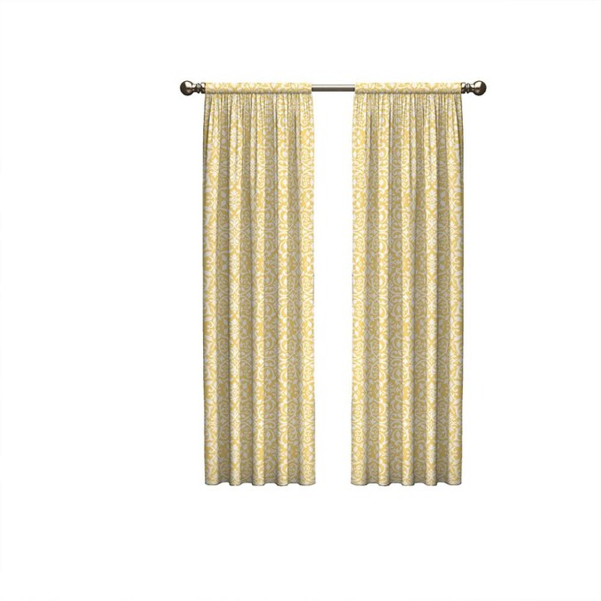Pairs To Go 63 In Yellow Polyester, Light Yellow Curtains