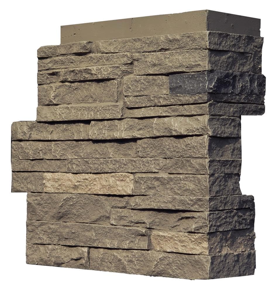 NextStone STS-OC-VG-4 Stacked stone 4 Linear feet Volcanic gray Faux stone veneer