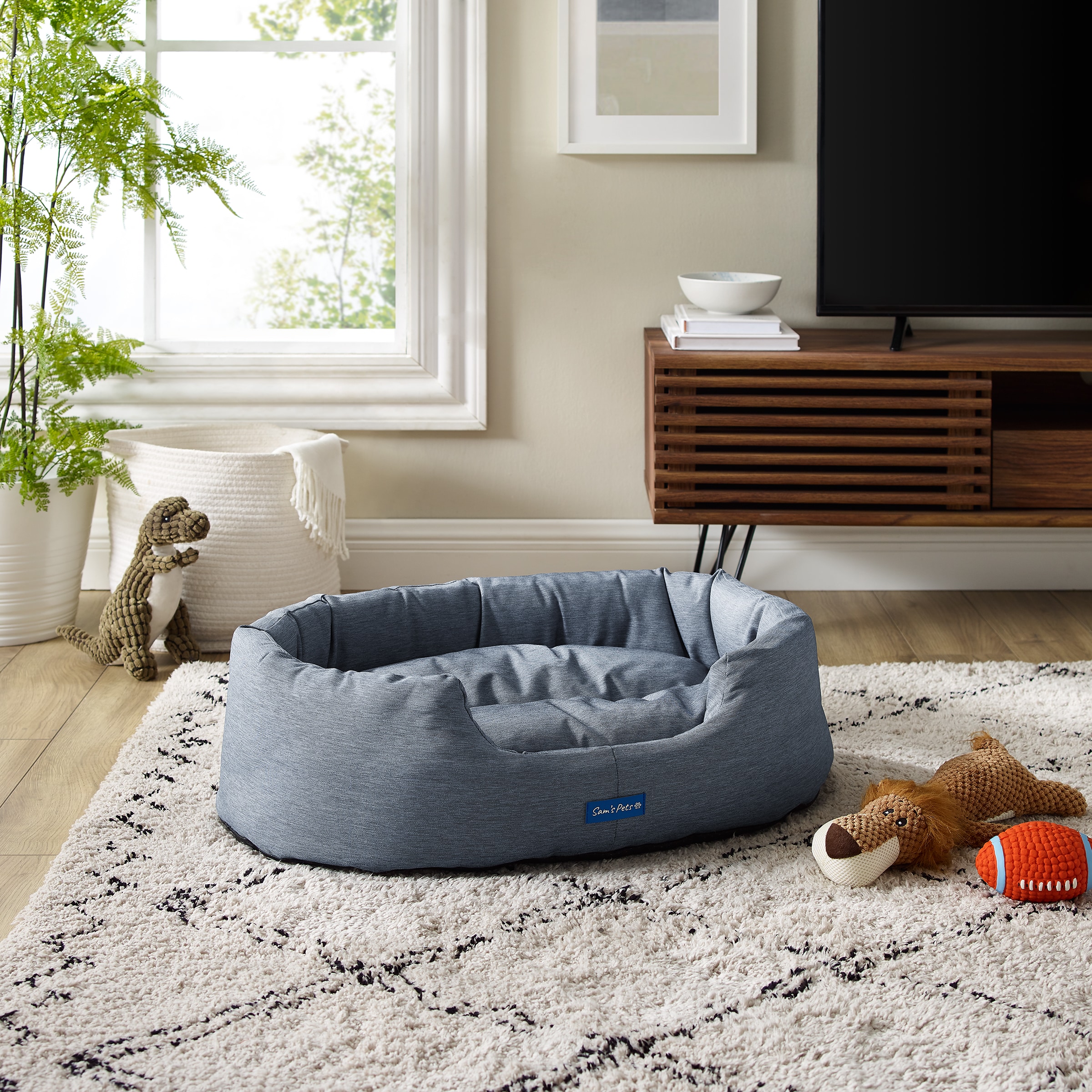 Missy Small Navy Blue Round Outdoor Pet Bed