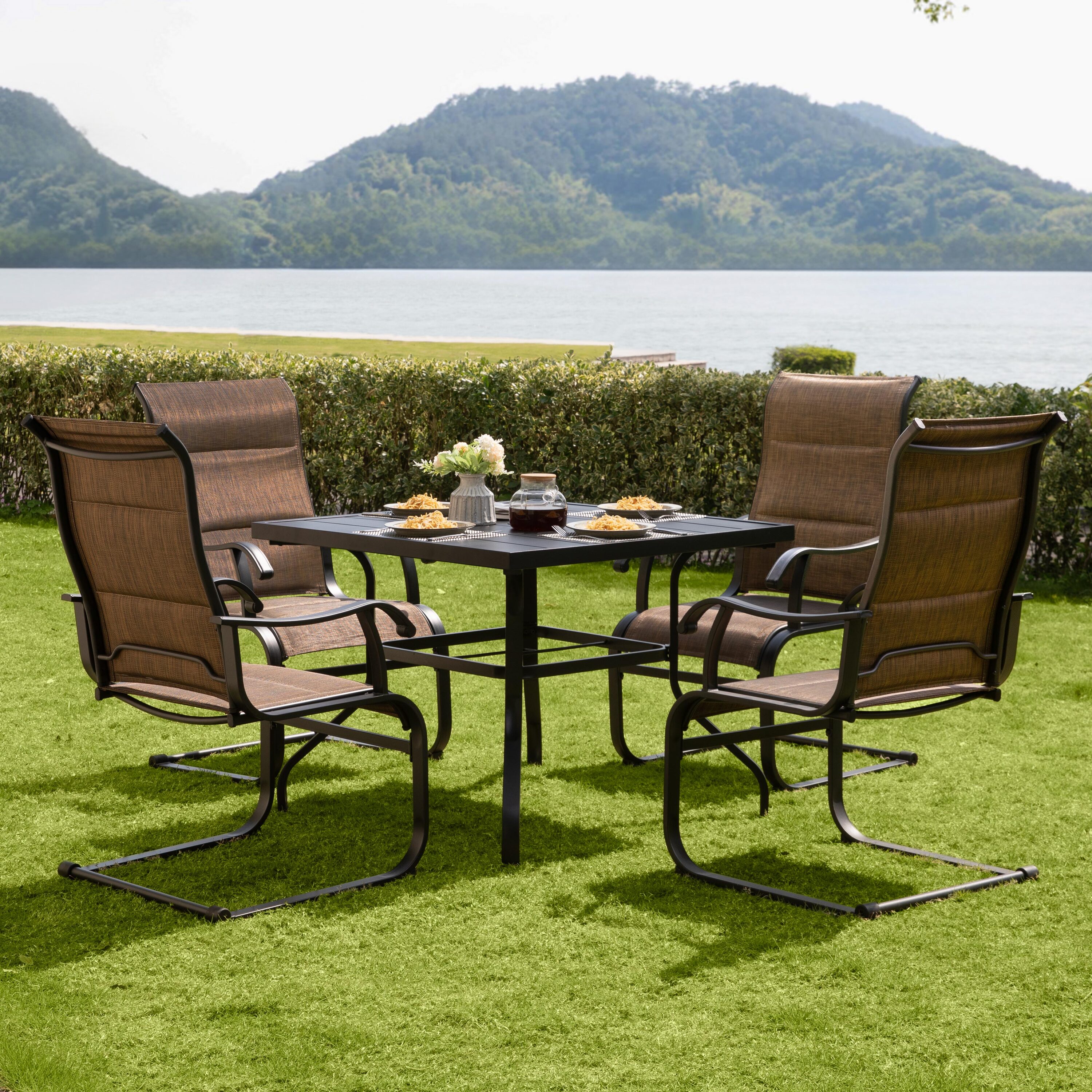 Nuu Garden SD006BN-T2BK Patio-Dining-Sets - View #2