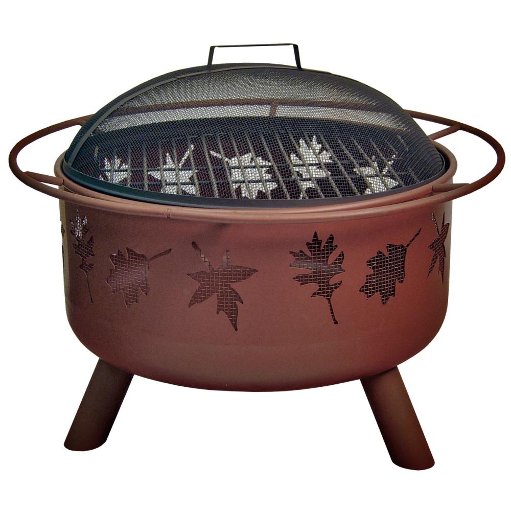 LANDMANN USA 28673 Big Sky 29.5-in W Georgia Clay Steel Wood-Burning Fire Pit