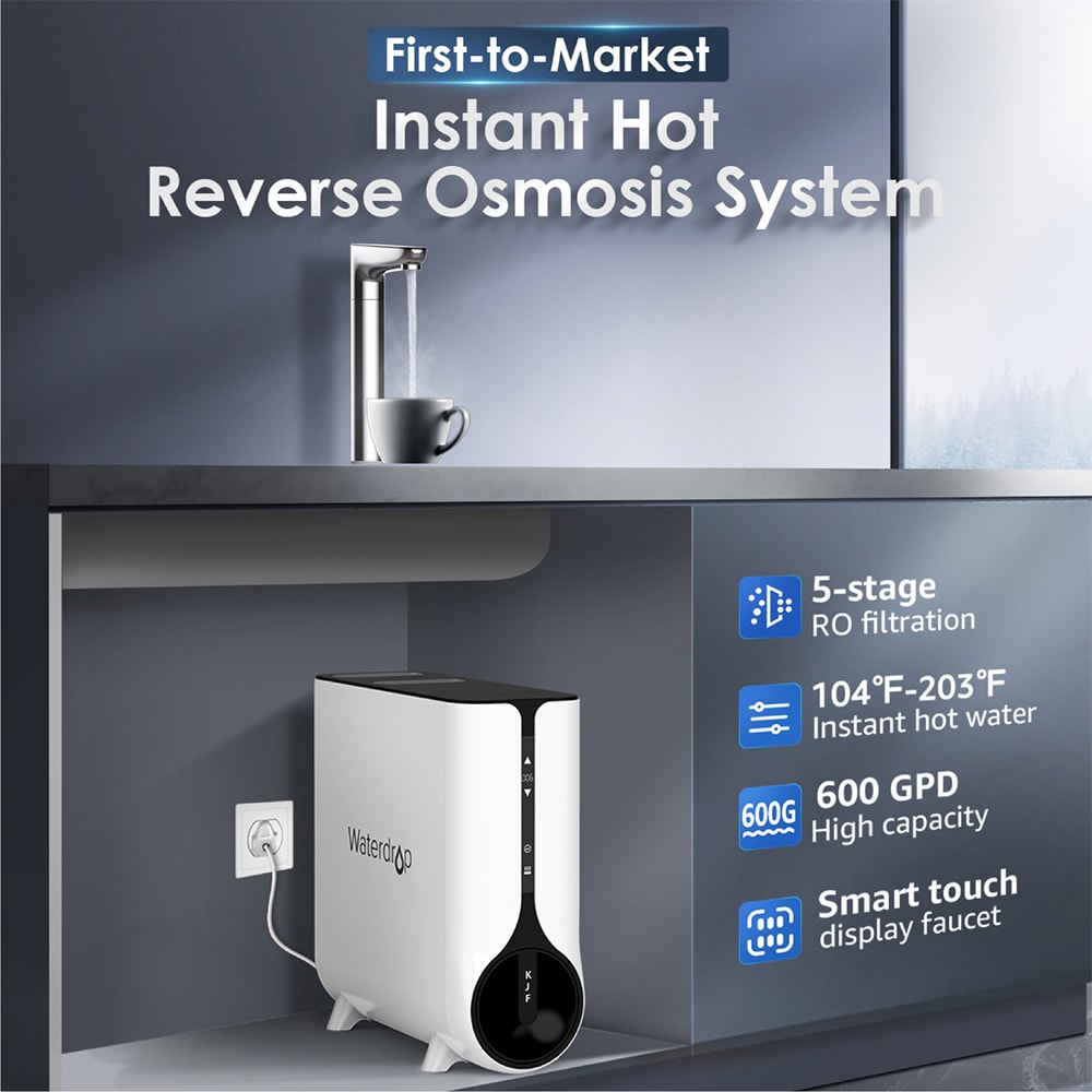 Waterdrop Reverse Osmosis Filtration Systems 5-stage Multi-method Reverse  Osmosis Filtration System in the Reverse Osmosis Filtration Systems  department at