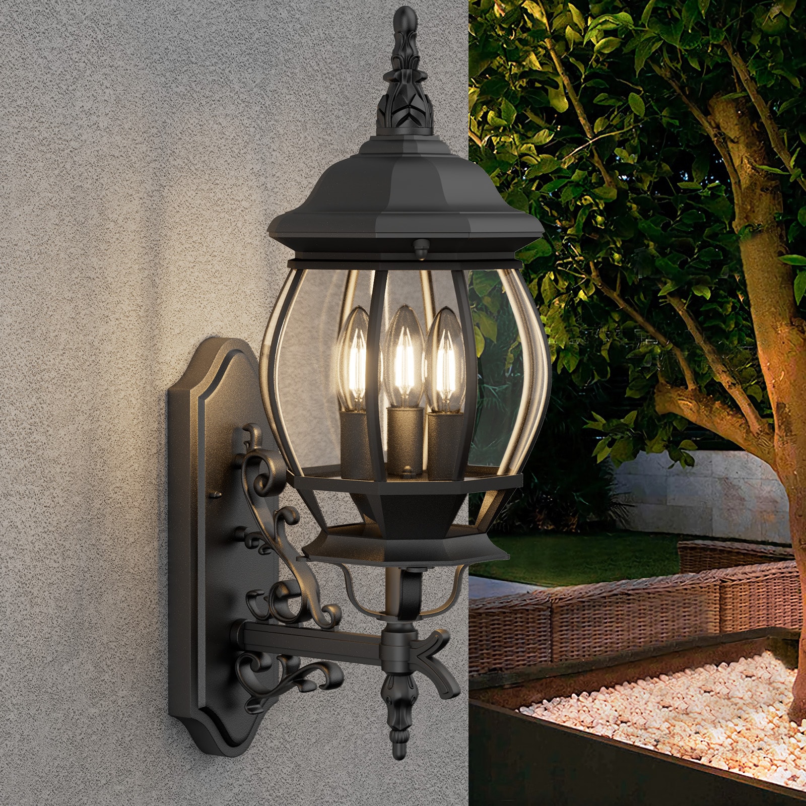 LamQee 06FTL0241BBK Outdoor-Wall-Lighting - View #5